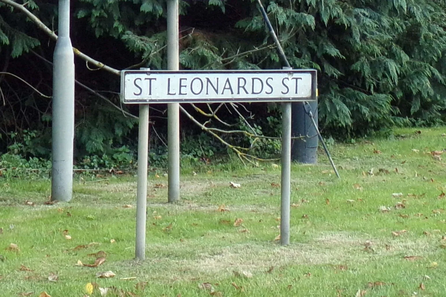 Photo showing: St. Leonards St sign