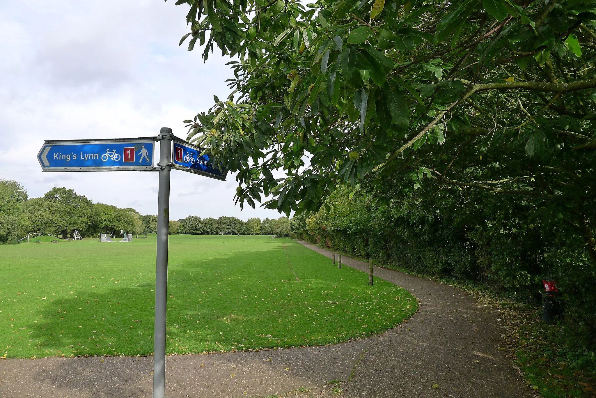 Photo showing: Cycle Route 1 through Wootton Park