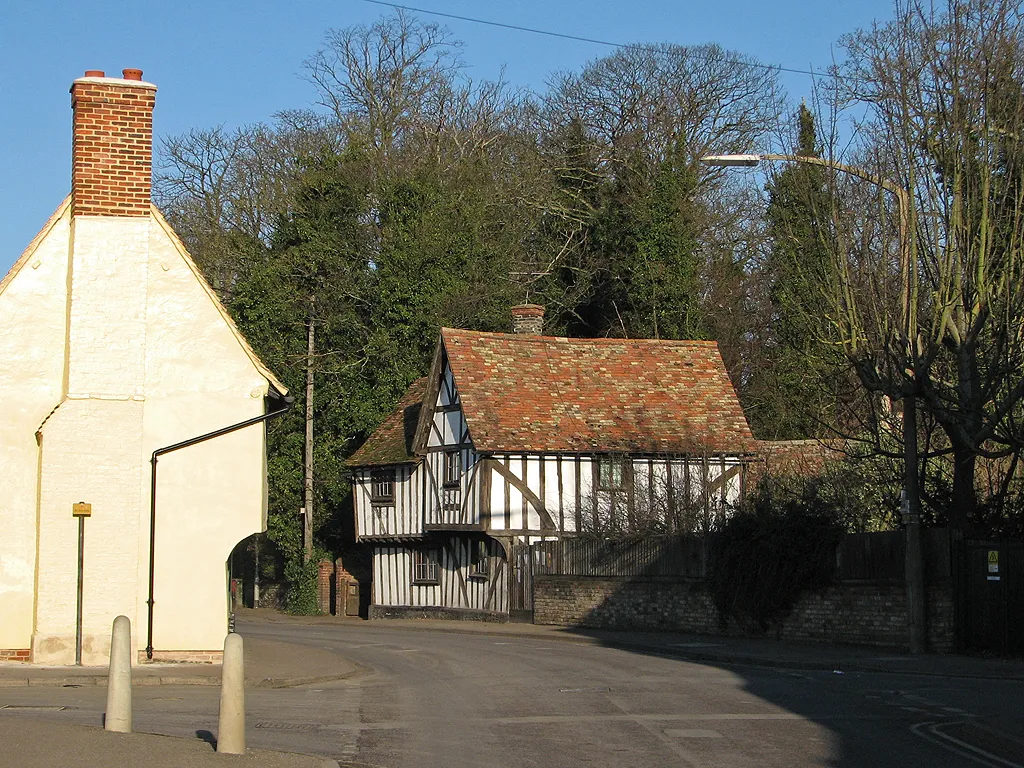 Photo showing: Sawston High Street in February