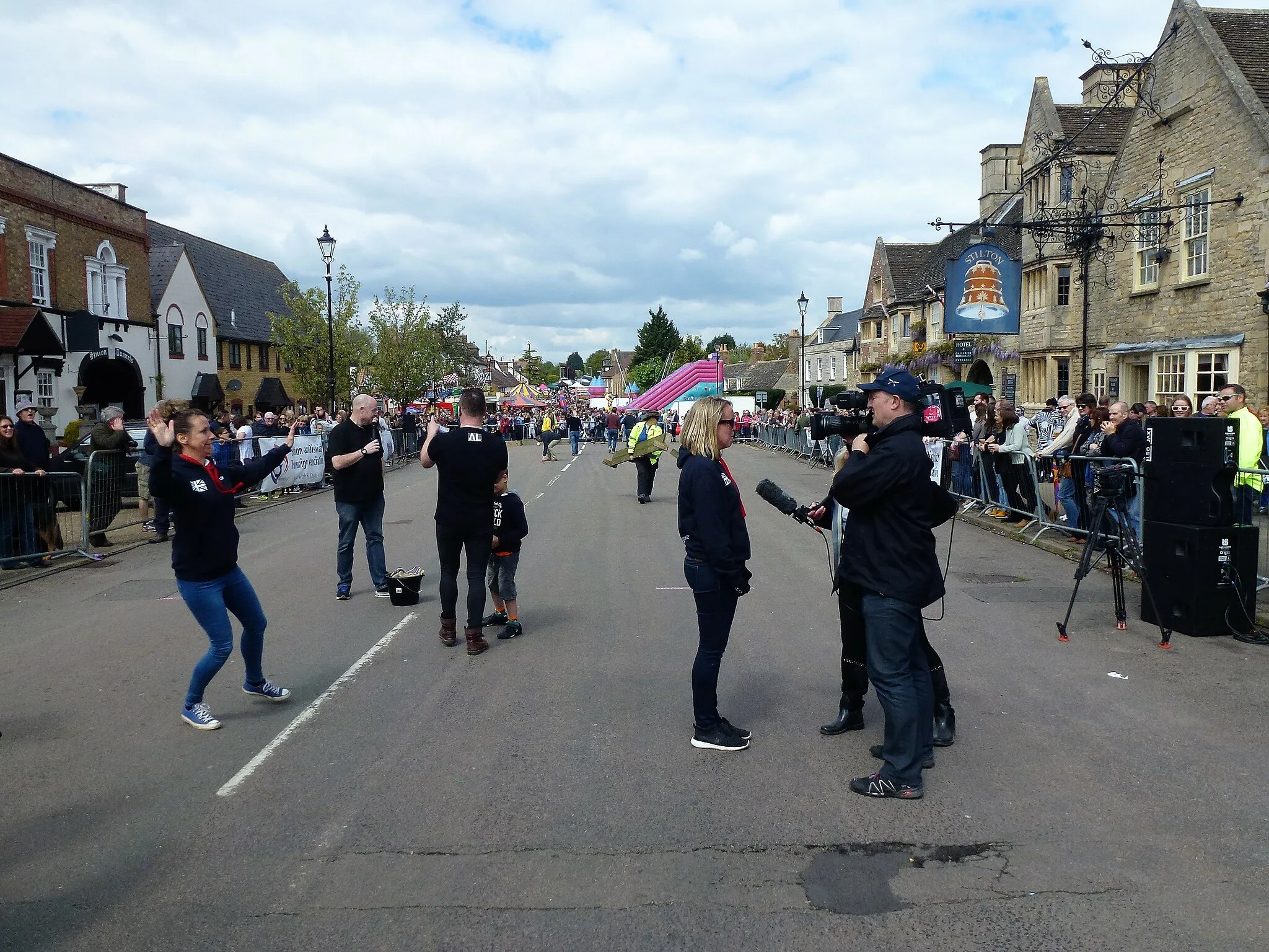 Photo showing: Stilton Cheese Rolling Festival 2017 - TV crew in action