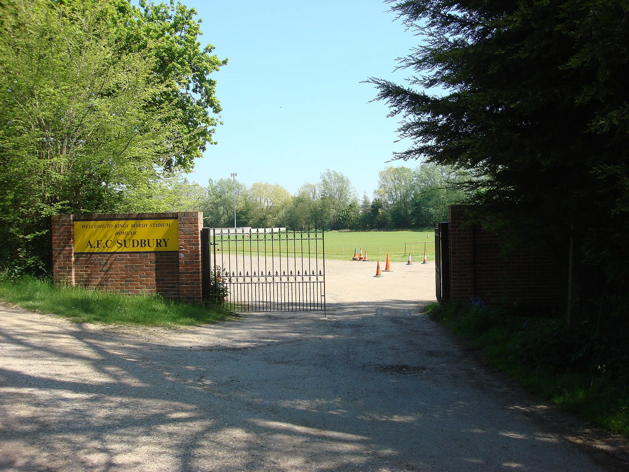 Photo showing: Entrance to Kings Marsh Stadium home of A.F.C Sudbury