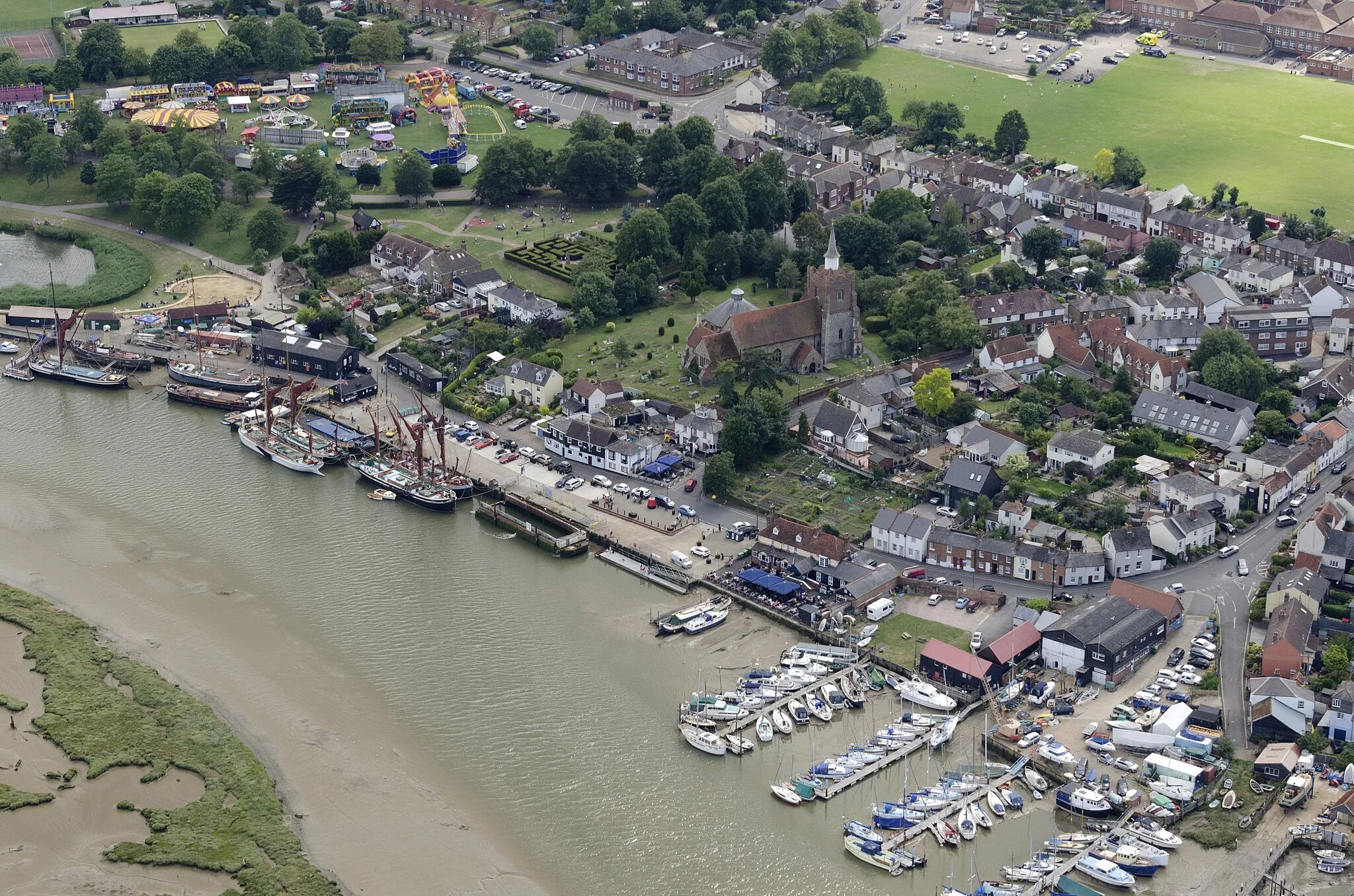 Photo showing: Maldon on the River Blackwater in Essex - aerial
