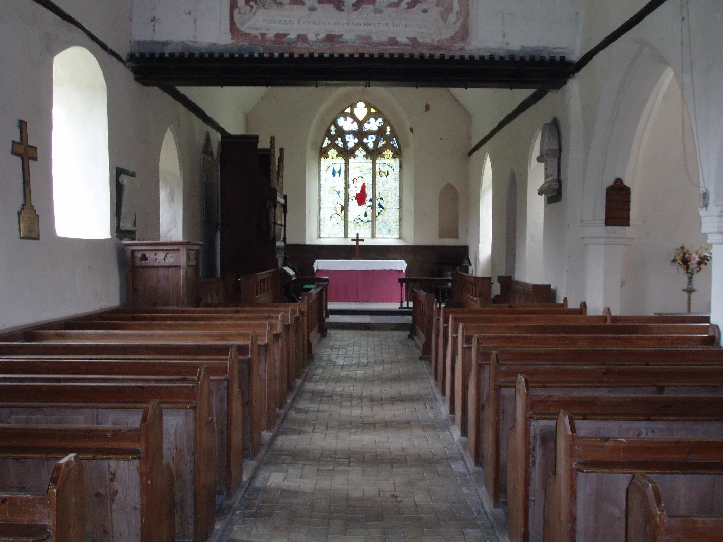 Photo showing: Inside St Mary's "Old Church" West Bergholt, Colchester, Essex, UK