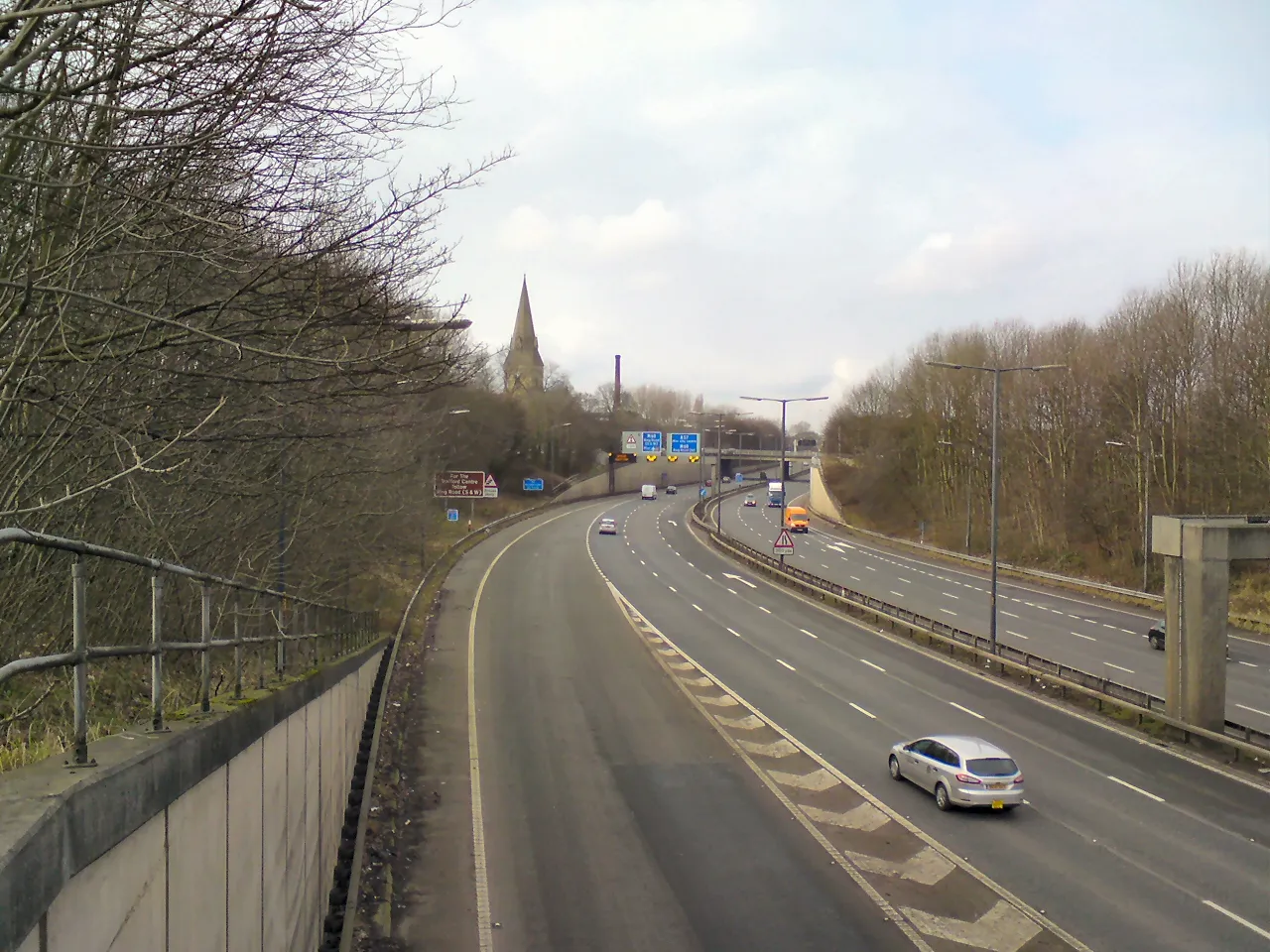 Photo showing: M67 Westbound