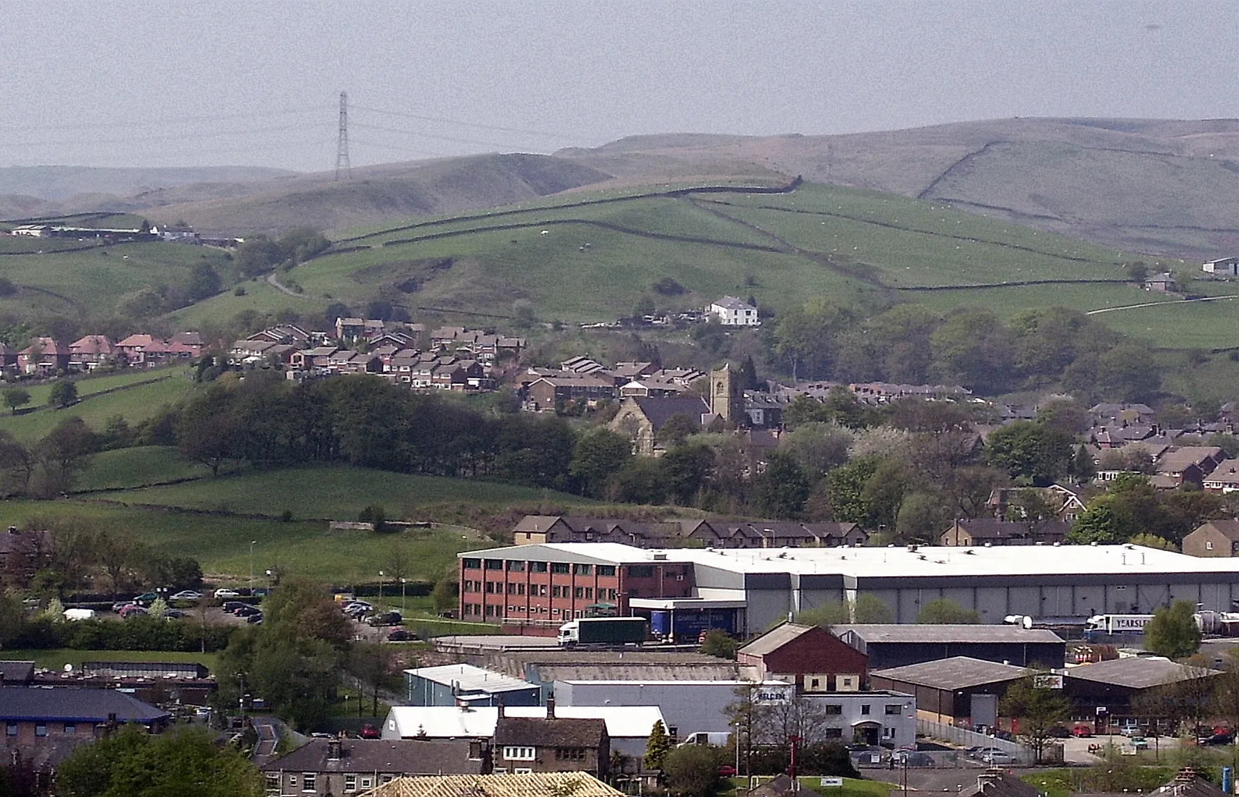 Photo showing: A view over Littleborough, in the Metropolitan Borough of Rochdale, Greater Manchester, England.