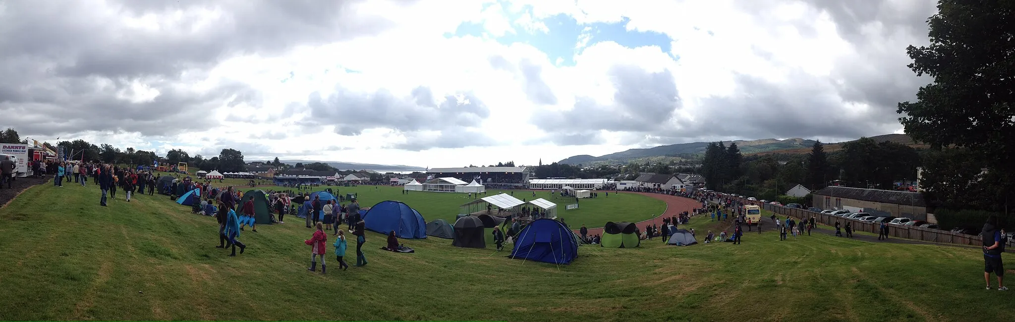 Photo showing: Panorama of Dunoon Stadium during the 2014 Cowal Highland Gathering