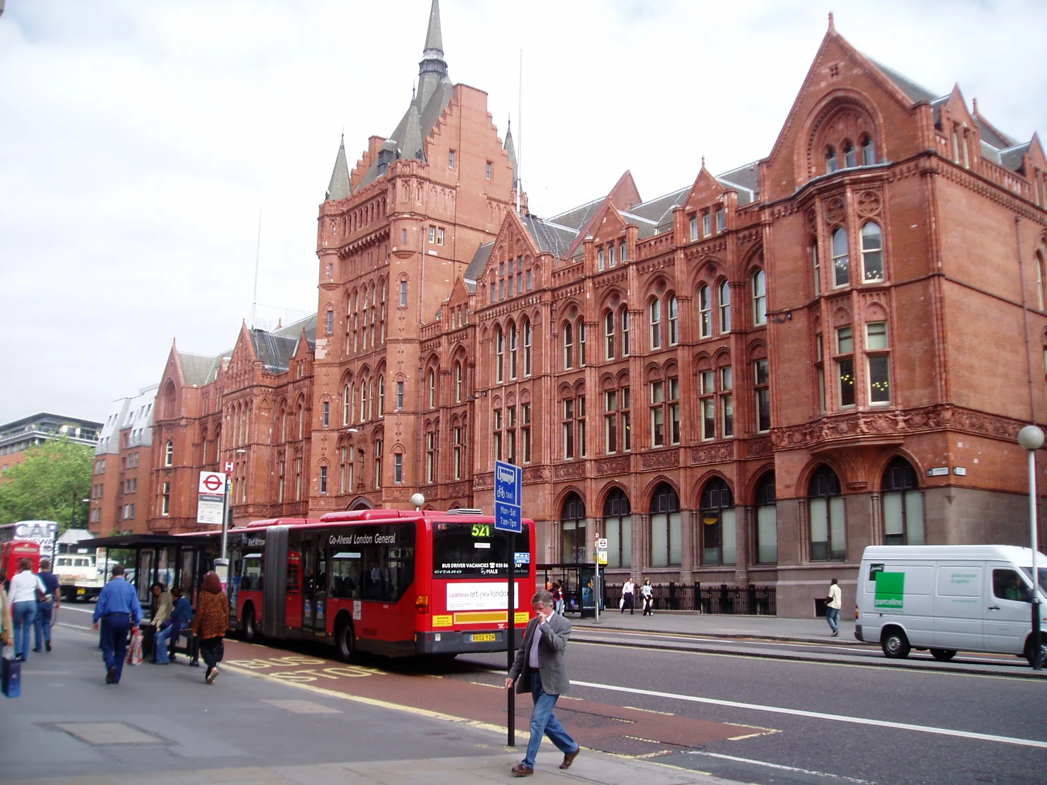 Photo showing: Photography taken by en:User:MarkS 14 June 2004.
142 Holborn Bars, High Holborn London.

Traditional home of the Prudential Assurance Company, designed by Alfred Waterhouse.