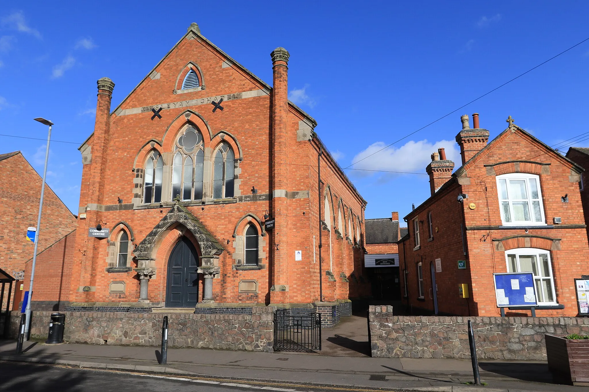 Photo showing: Wesleyan Methodist Church, Sileby dating from 1884. Architect W.H. Noble of Leicester.