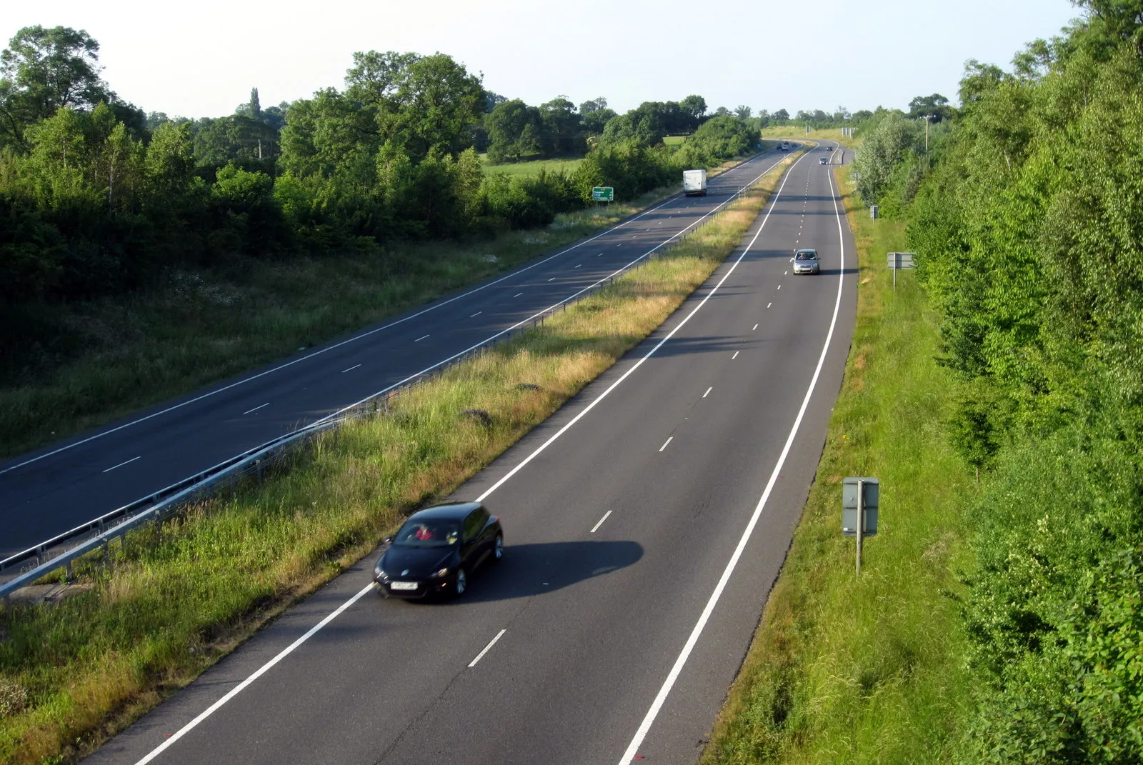 Photo showing: A43 from a Silverstone access road