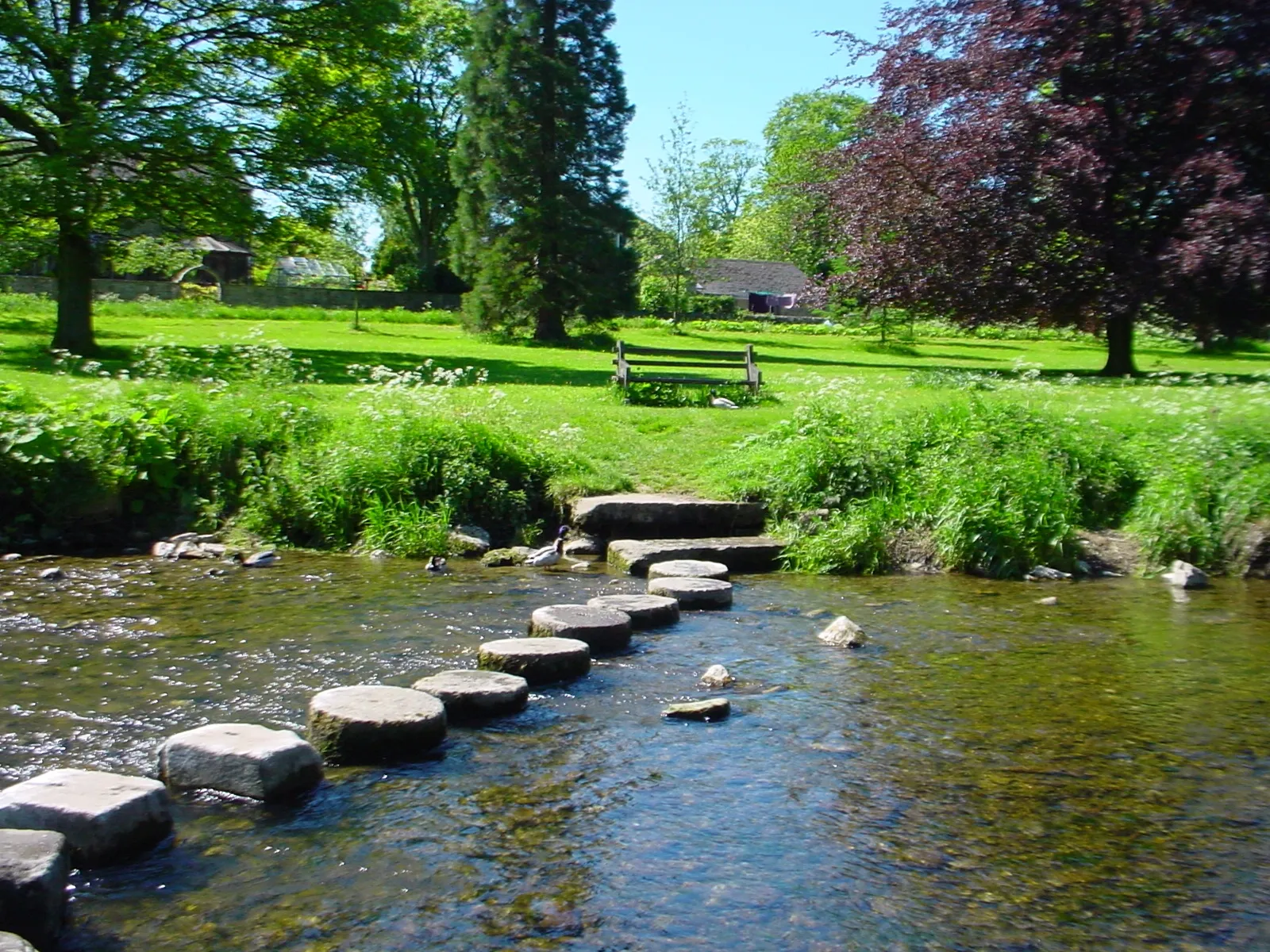 Photo showing: Stepping stones in Gargrave, North Yorkshire