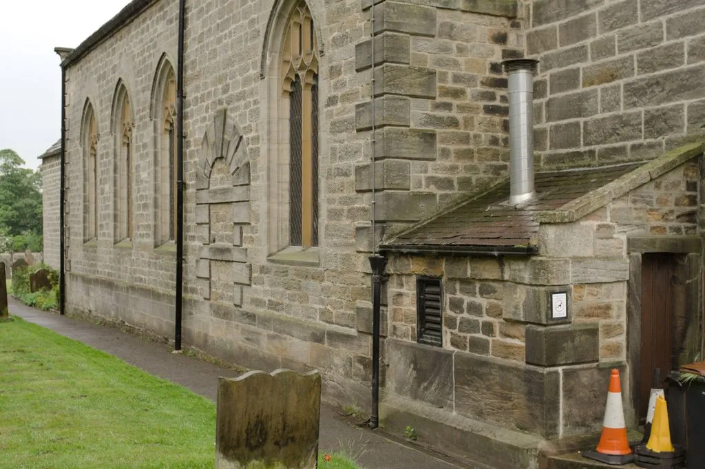 Photo showing: Northwest face, St Robert's Church, Pannal, North Yorkshire, England