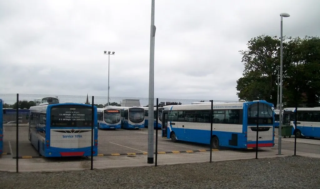 Photo showing: The rear of Antrim's Ulsterbus Station