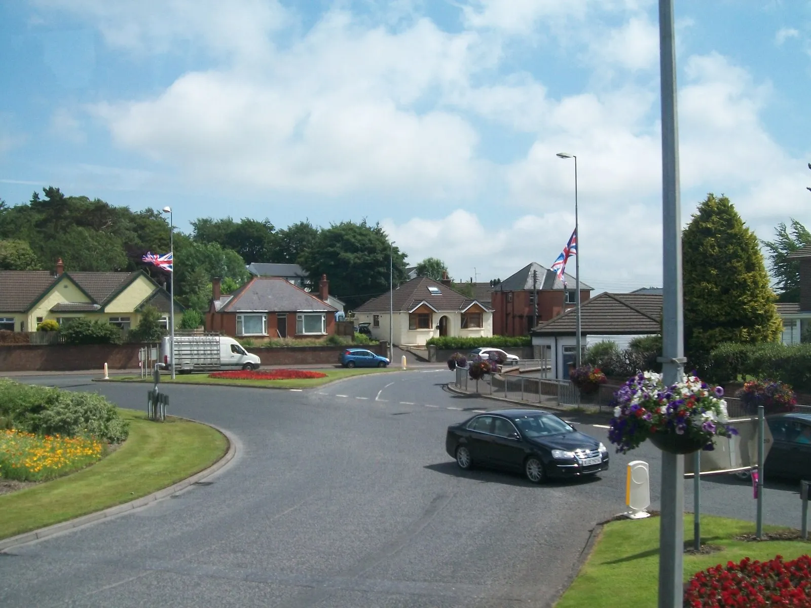 Photo showing: The junction of the A7 and A24 at Carryduff Roundabout