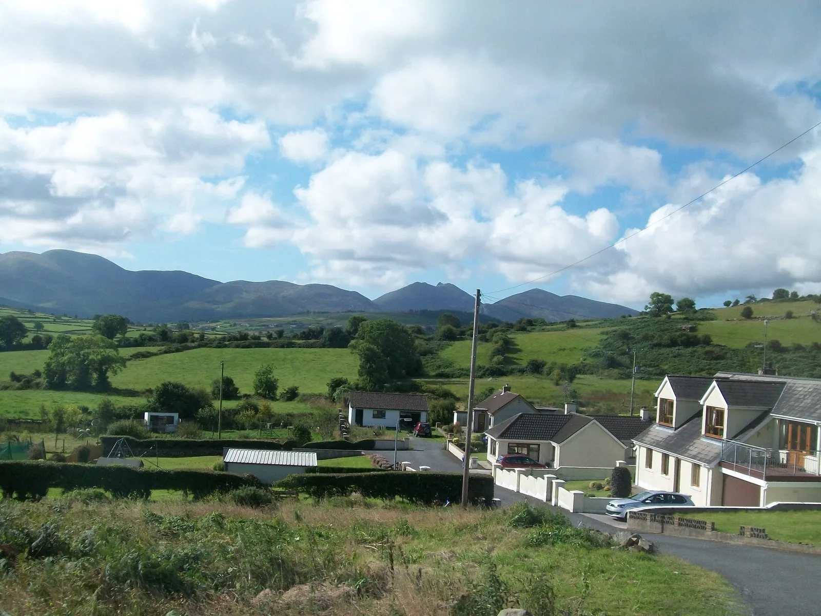 Photo showing: A group of modern houses on the south side of the Castlewellan Road