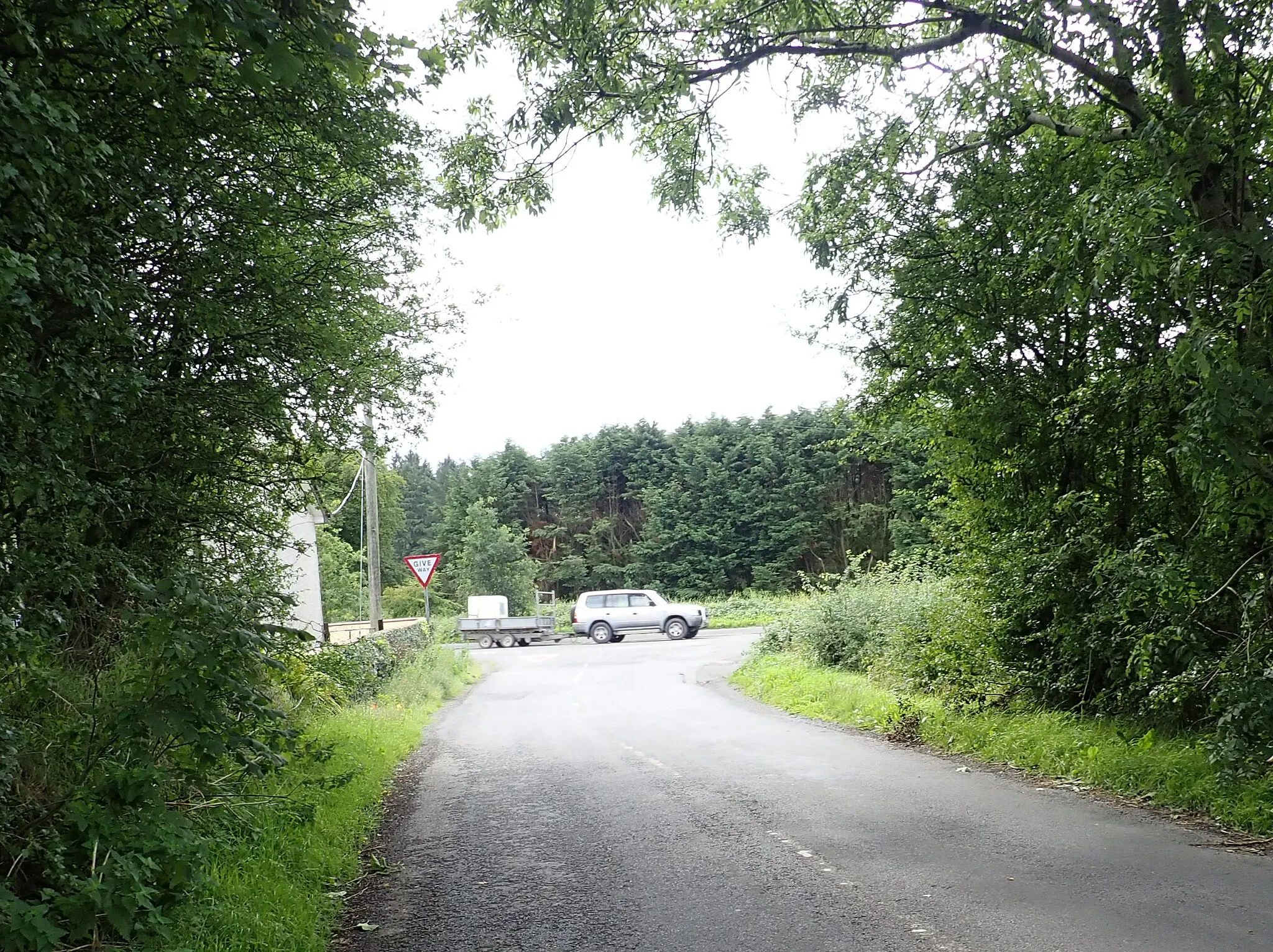 Photo showing: Approaching the Carrickachullion Road junction on the A29