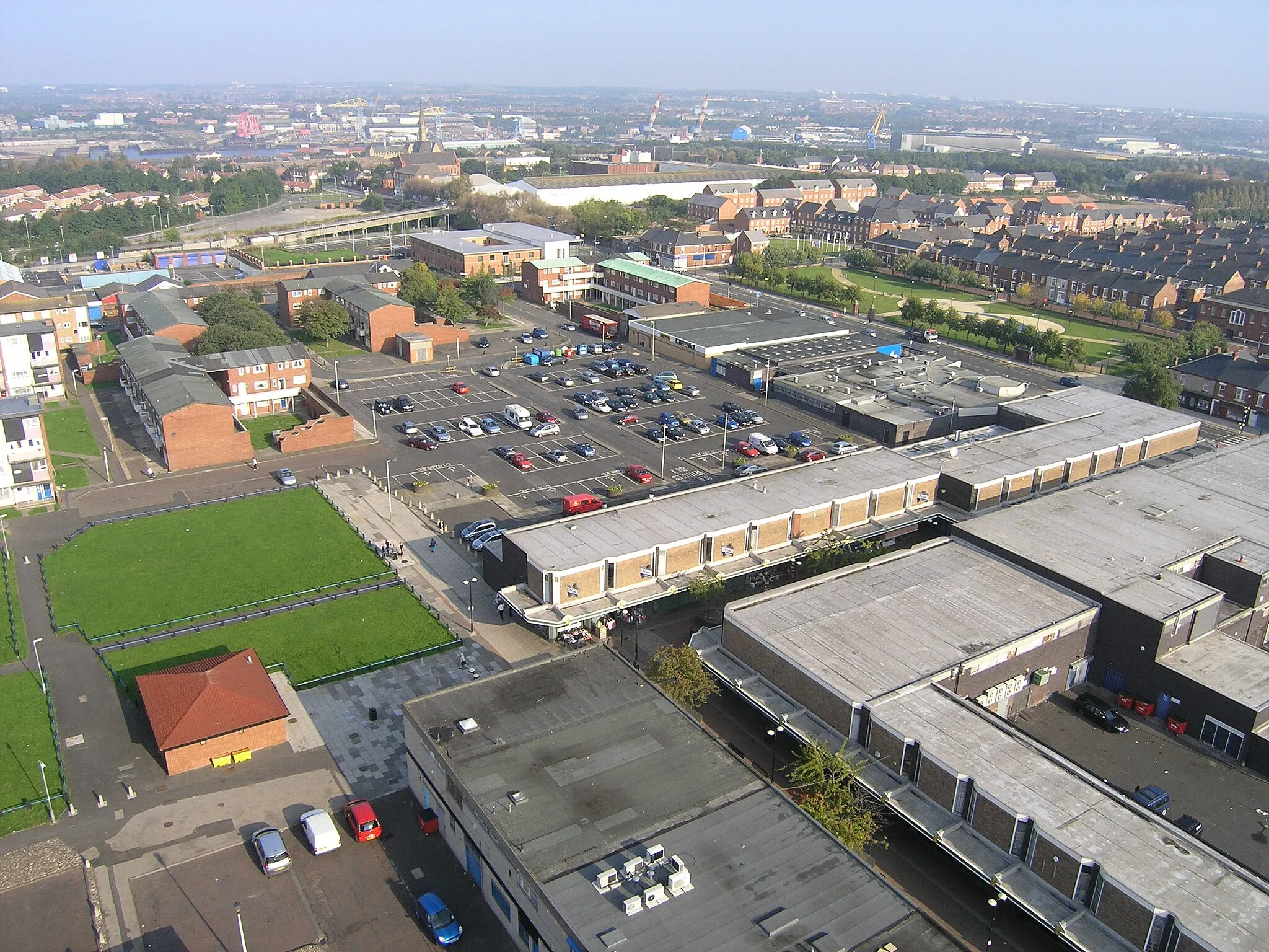 Photo showing: Aerial View of Hebburn Town Centre in South Tyneside