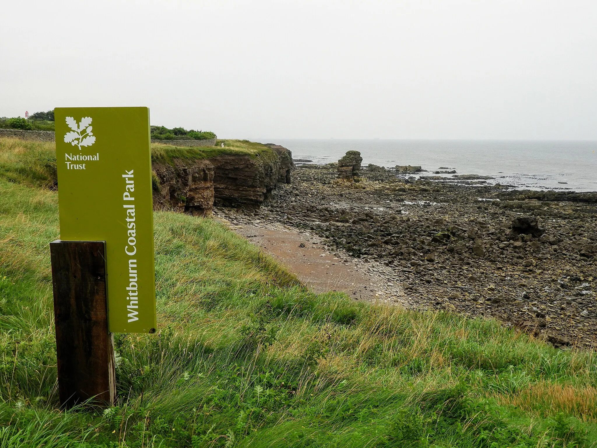 Photo showing: Sign for Whitburn Coastal Park.