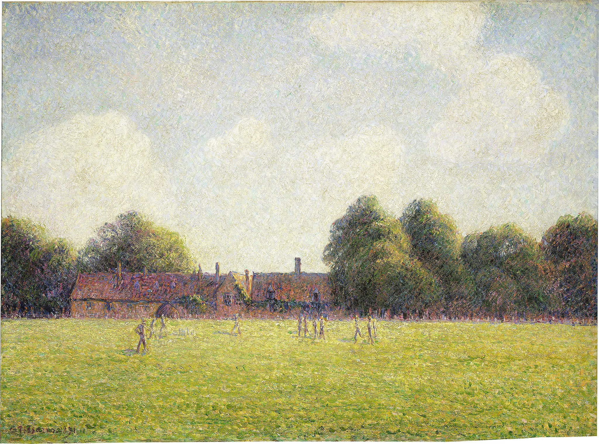 Photo showing: Camille Pissarro, Hampton Court Green, French, 1830 - 1903, 1891, oil on canvas, Ailsa Mellon Bruce Collection