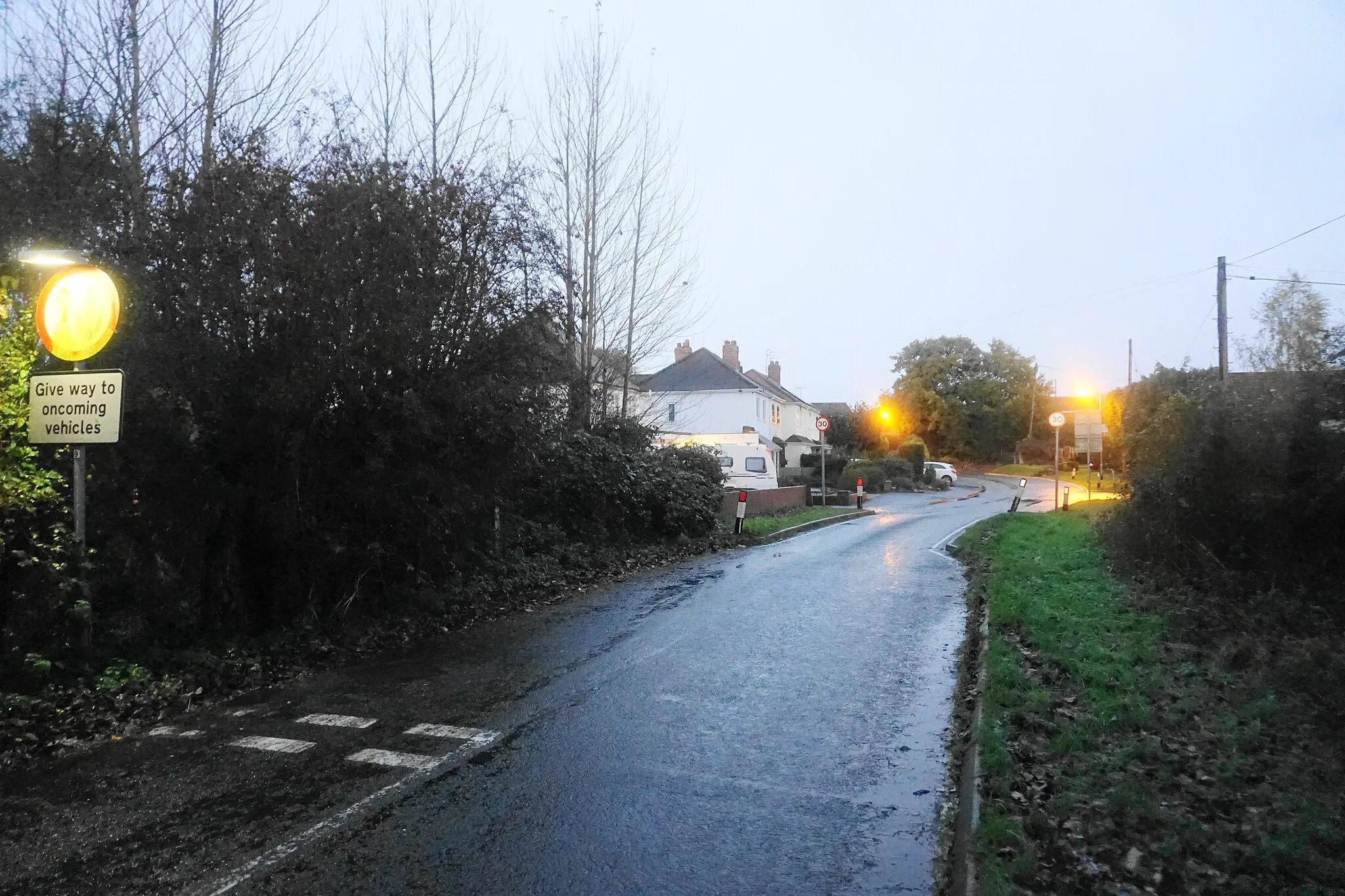 Photo showing: Traffic calming on entering Coven