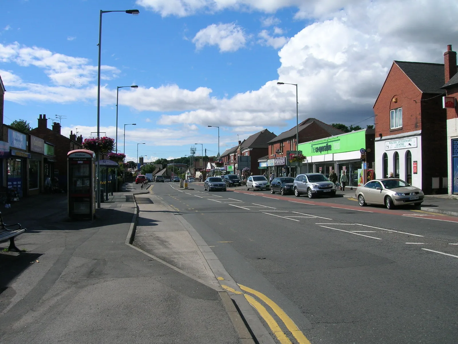 Photo showing: The main road through Maltby, High Street (A631).