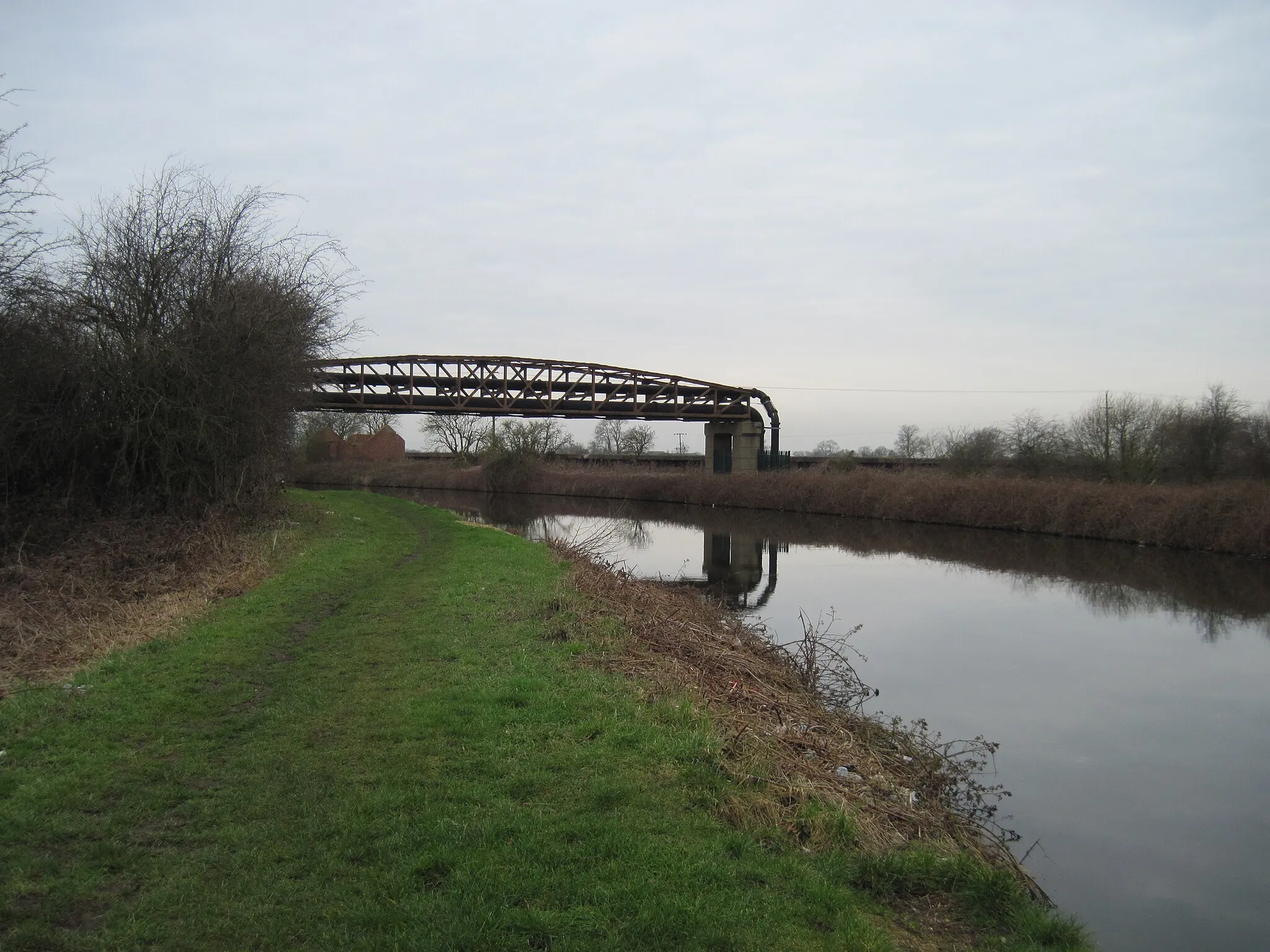 Photo showing: A  Pipe  Crossing  over  the  Canal