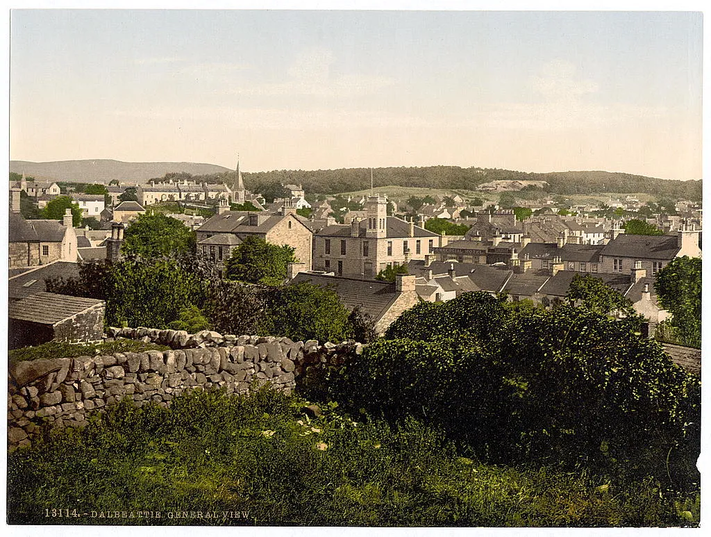 Photo showing: [General view, Dalbeattie, Scotland] [between ca. 1890 and ca. 1900].
1 photomechanical print : photochrom, color. Notes: Title from the Detroit Publishing Co., catalogue J--foreign section. Detroit, Mich. : Detroit Photographic Company, 1905.
Print no. "13114".
Forms part of: Views of landscape and architecture in Scotland in the Photochrom print collection. Subjects: Scotland--Dalbeattie. Format: Photochrom prints--Color--1890-1900. Rights Info: No known restrictions on reproduction. Repository: Library of Congress, Prints and Photographs Division, Washington, D.C. 20540 USA, http://hdl.loc.gov/loc.pnp/pp.print Part Of: Views of landscape and architecture in Scotland (DLC)   2001703567
More information about the Photochrom Print Collection is available at http://hdl.loc.gov/loc.pnp/pp.pgz Persistent URL: http://hdl.loc.gov/loc.pnp/ppmsc.07557
Call Number: LOT 13407, no. 046 [item]