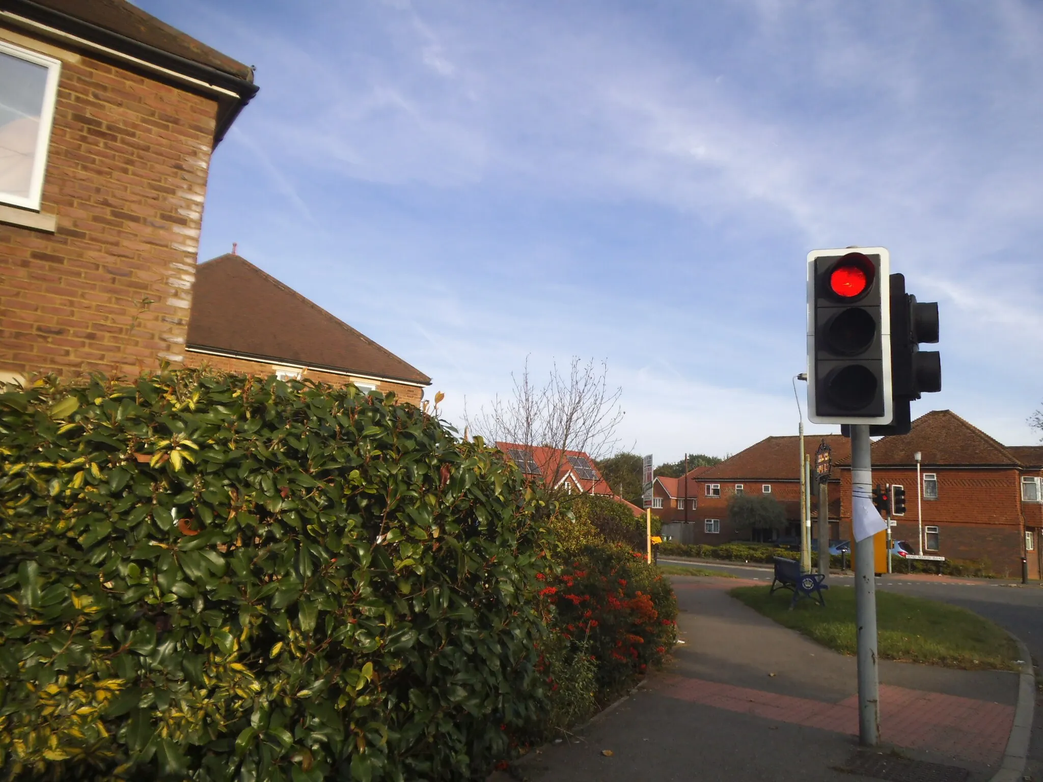 Photo showing: Send Road at the junction of Send Marsh Road