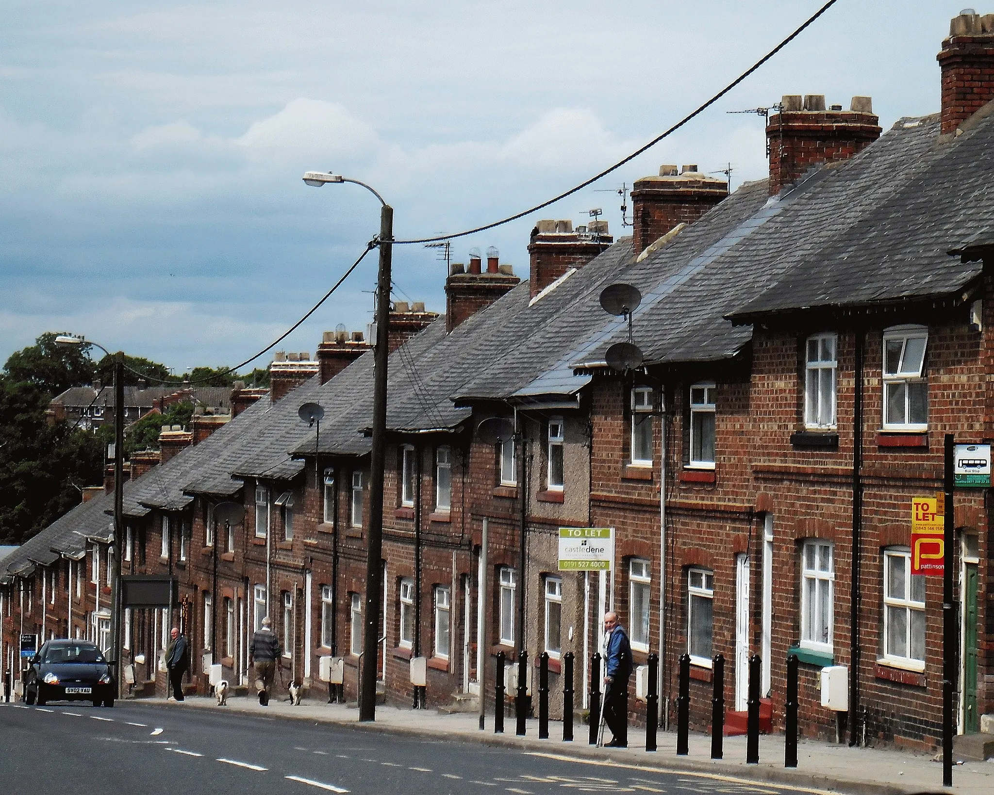 Photo showing: The steep house lined hill is the main road through Bowburn.