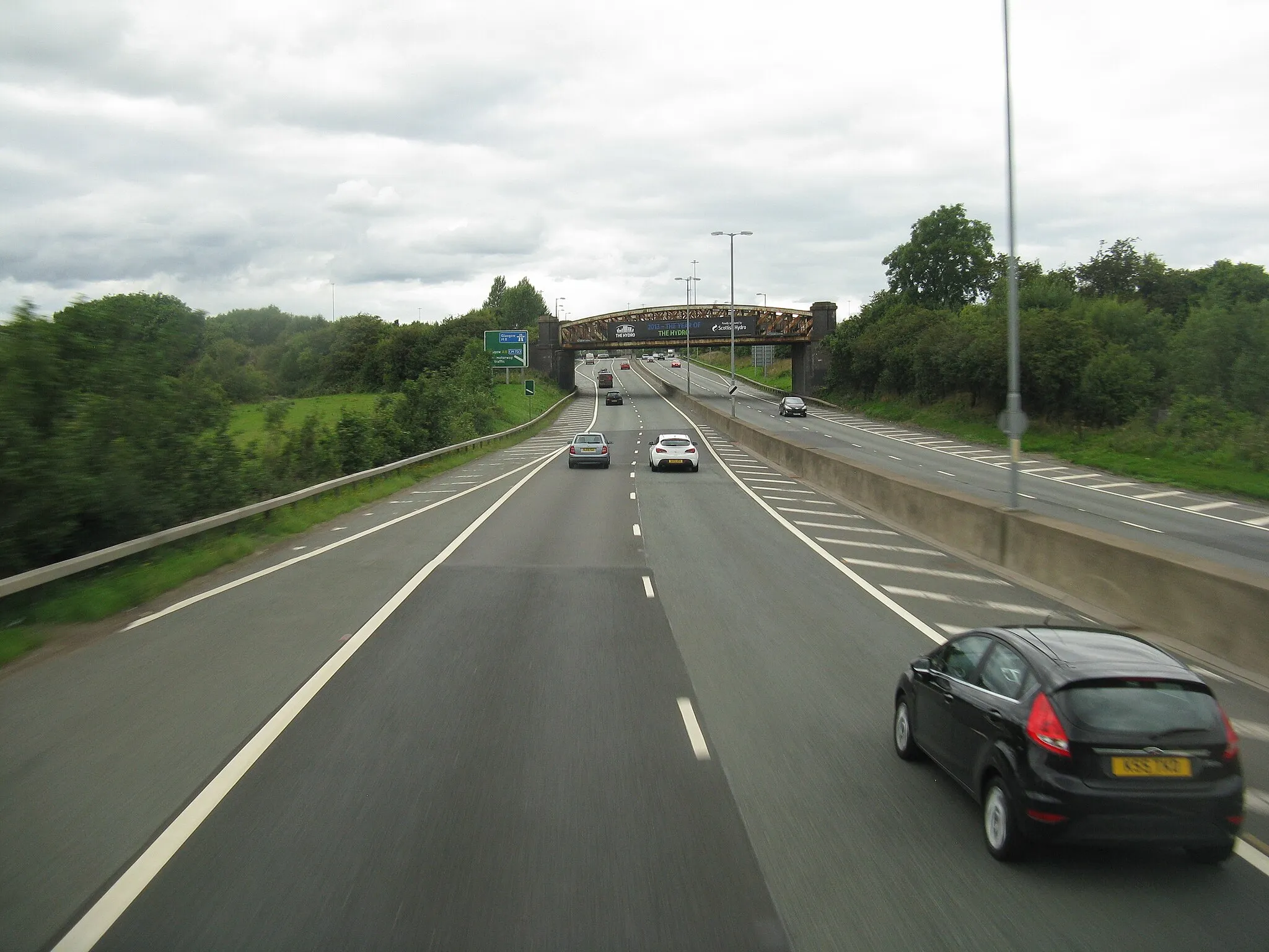 Photo showing: Approaching the Baillieston Interchange