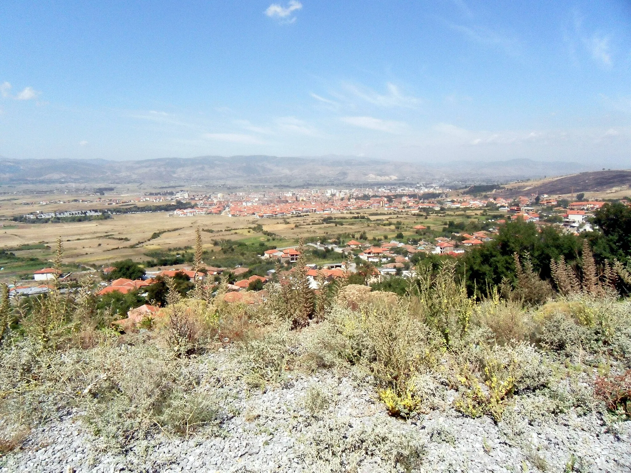 Photo showing: Panorama of Korçë in Mborje