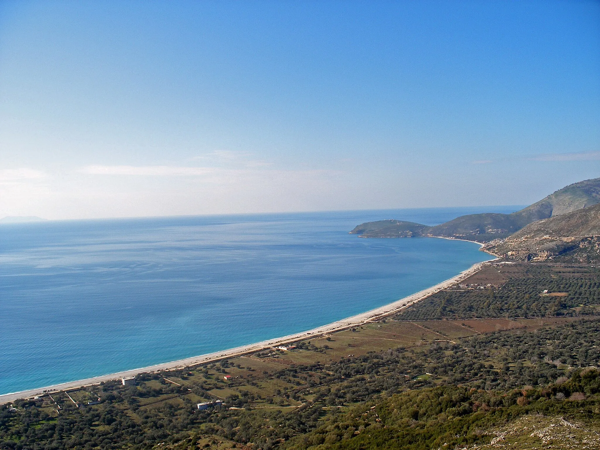 Photo showing: Albanian Riviera near Borsh, Delvinë District