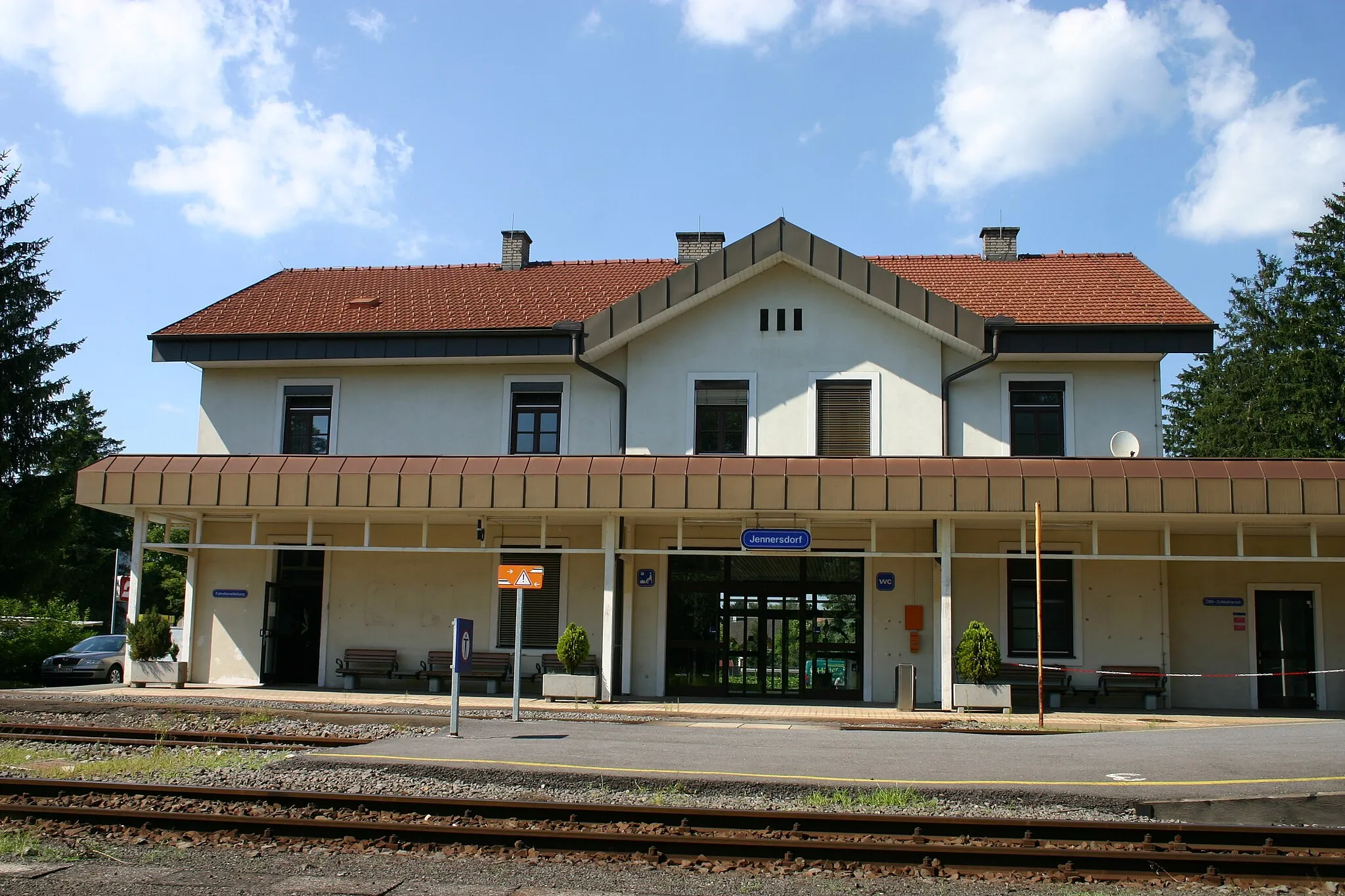 Photo showing: train station Jennersdorf Jennersdorf
