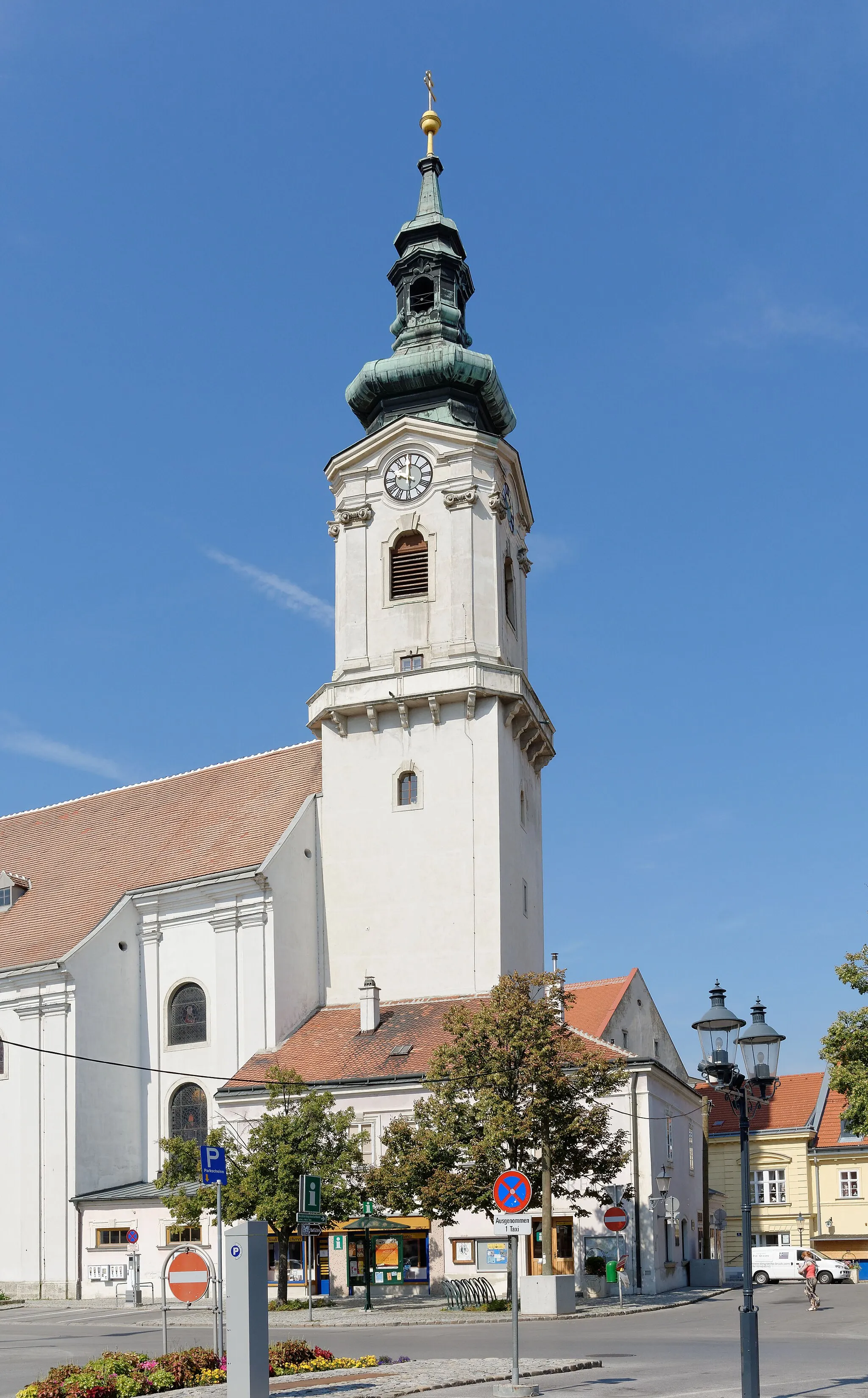 Photo showing: City tower in Bruck an der Leitha, Lower Austria, Austria