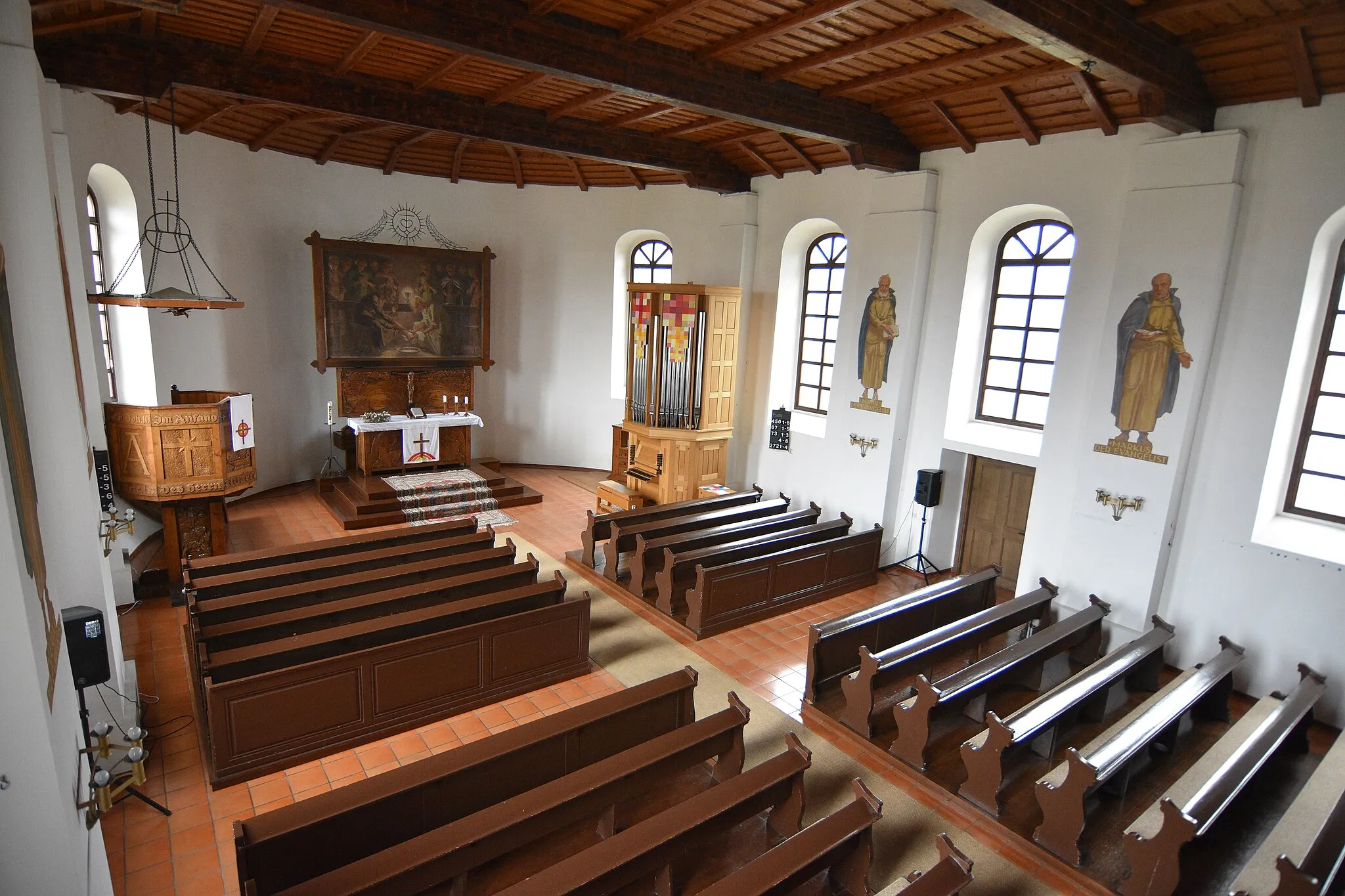 Photo showing: Martin-Luther-Church Eltendorf - Interior