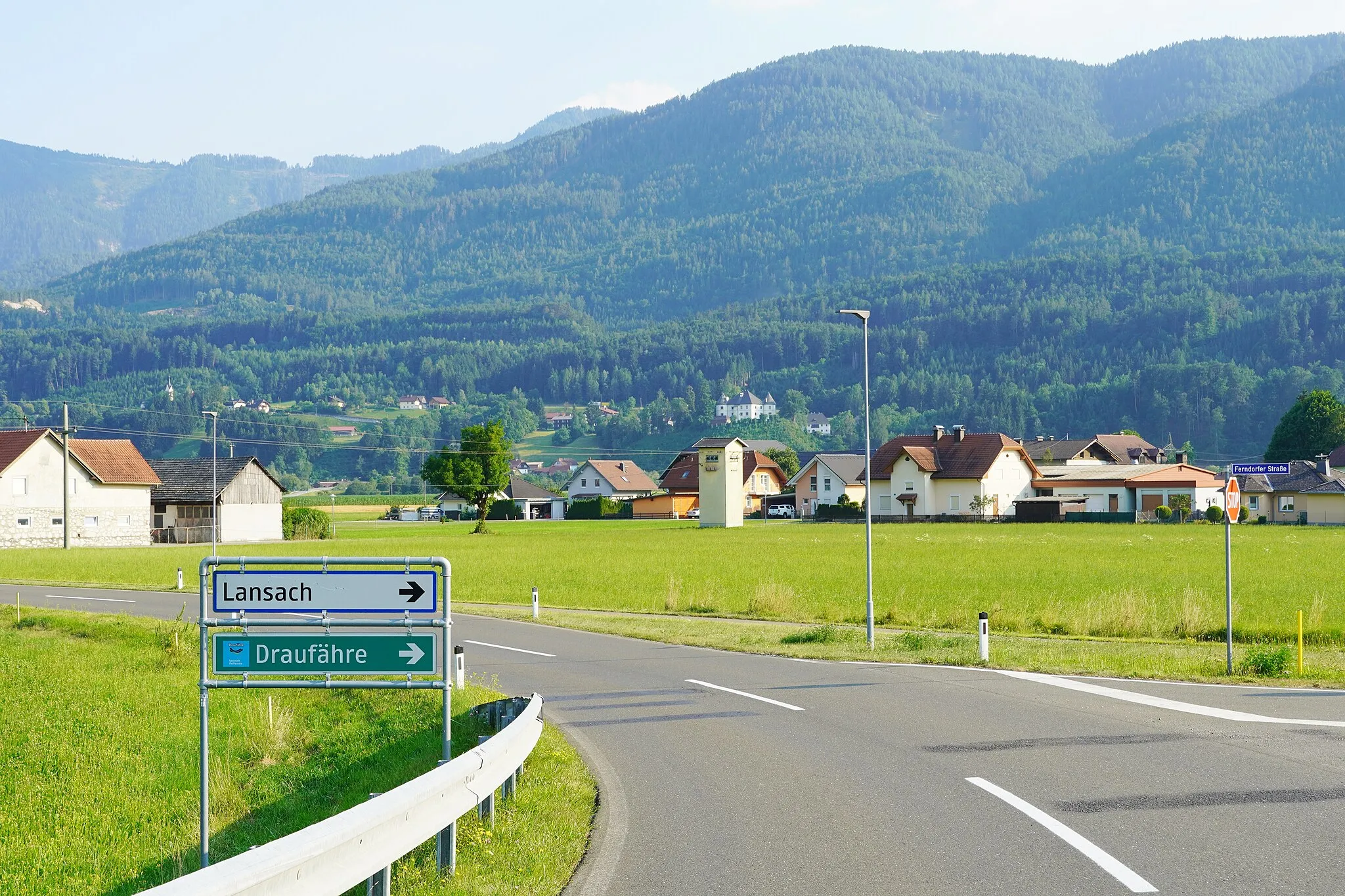 Photo showing: Fähre an der Oberen Drau in Lansach, Gemeinde Weißenstein, Bezirk Villach Land, Kärnten, Österreich, EU