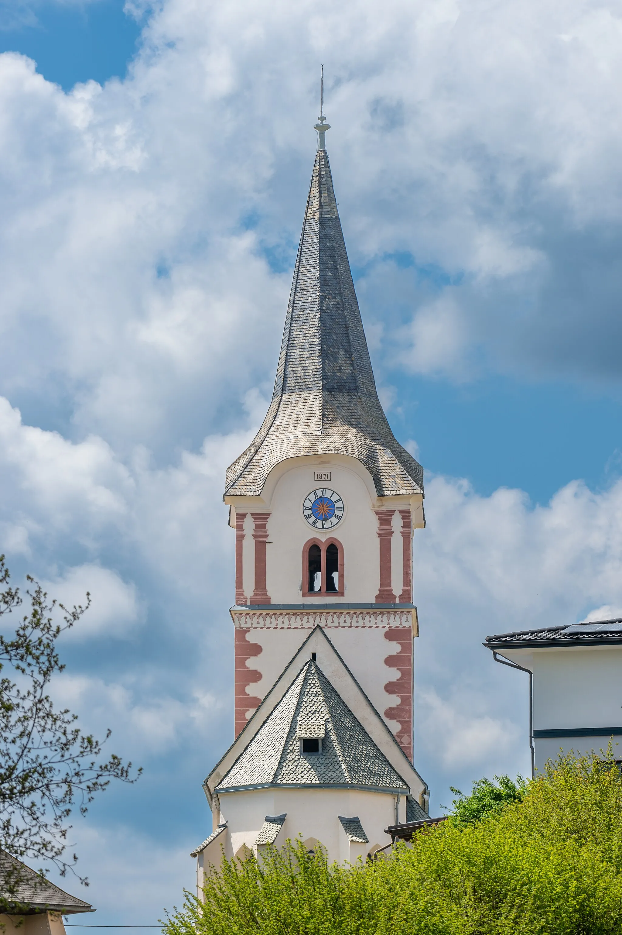 Photo showing: Parish church Saint George in Zammelsberg, market town Weitensfeld im Gurktal, district Sankt Veit, Carinthia, Austria, EU