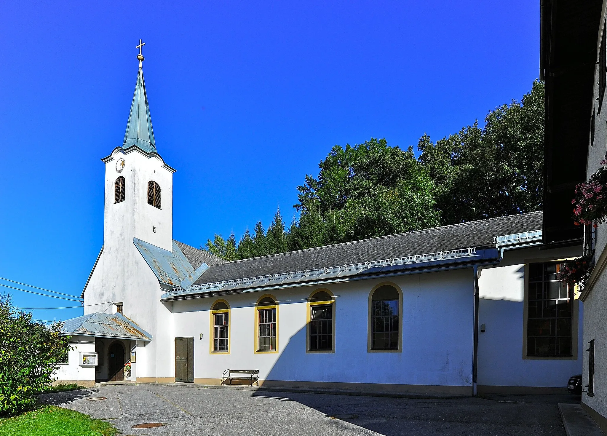 Photo showing: Subsidiary church Saint Lawrence in Gödersdorf, market town Finkenstein am Faaker See, district Villach Land, Carinthia, Austria, EU