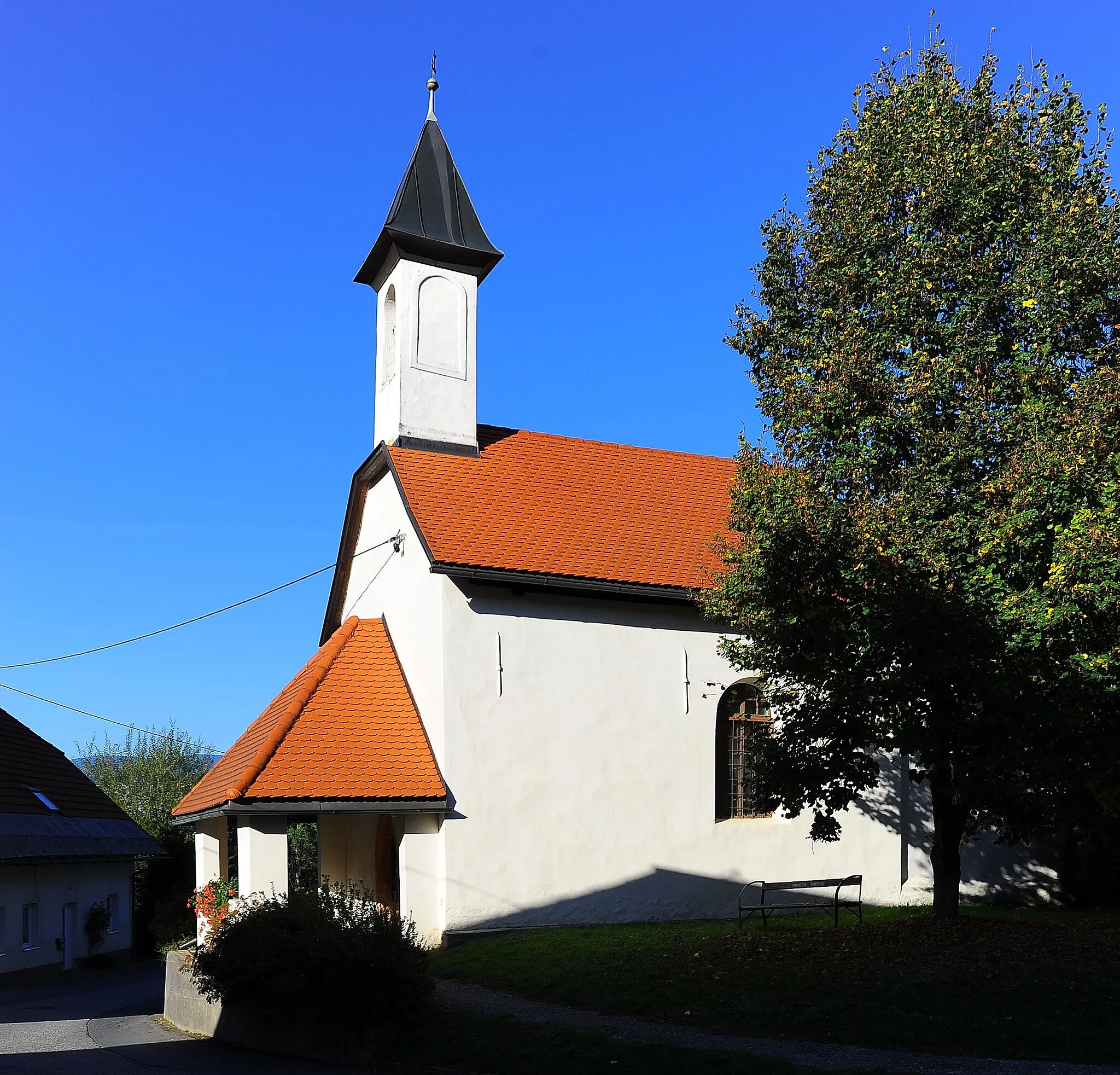 Photo showing: Subsidiary church Saint Radegund at Techanting, market town Finkenstein on the Lake Faak, district Villach Land, Carinthia, Austria, EU