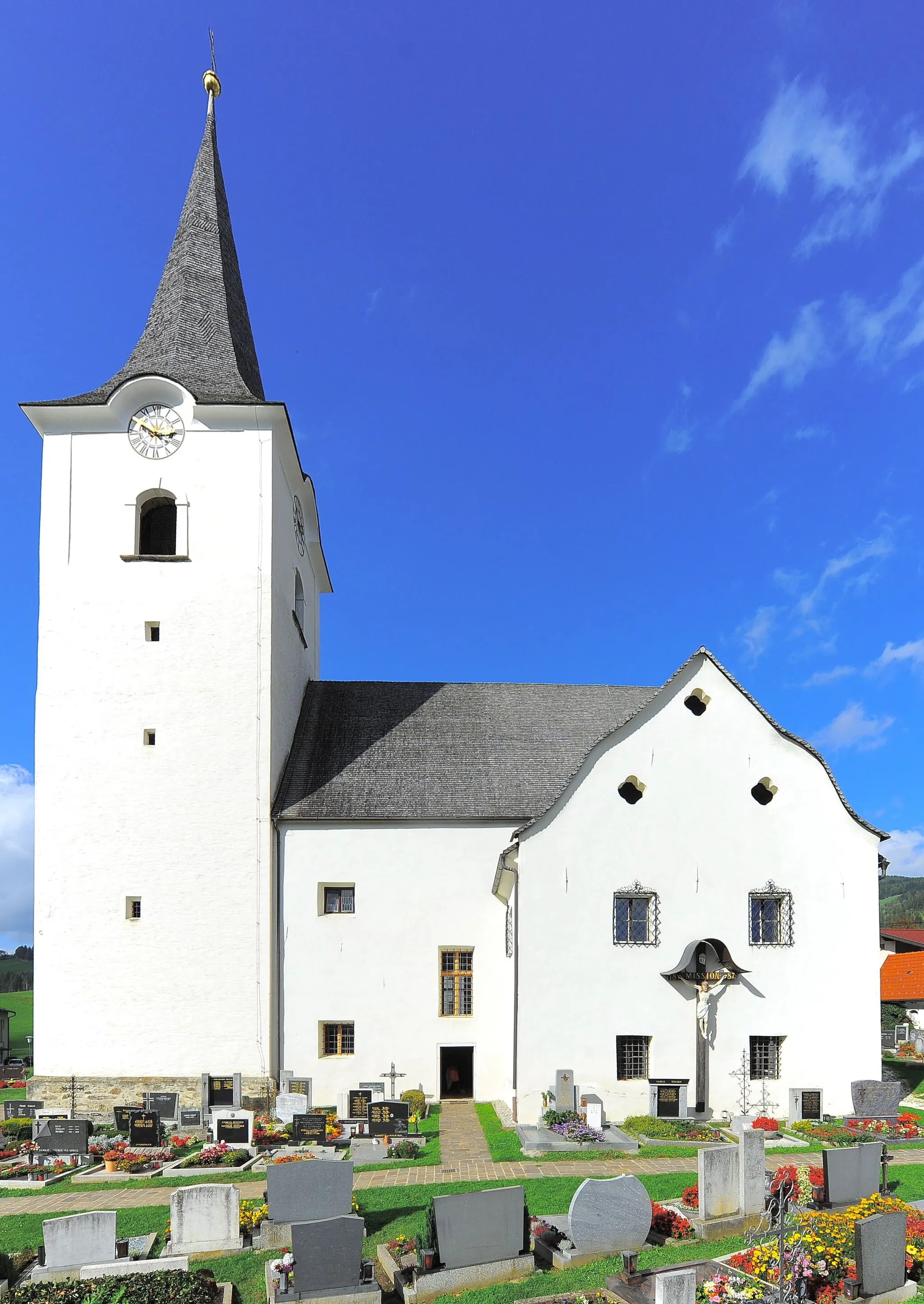 Photo showing: Parish church Saint Egidius at Schiefling, municipality Bad Sankt Leonhard, district Wolfsberg, Carinthia / Austria / EU