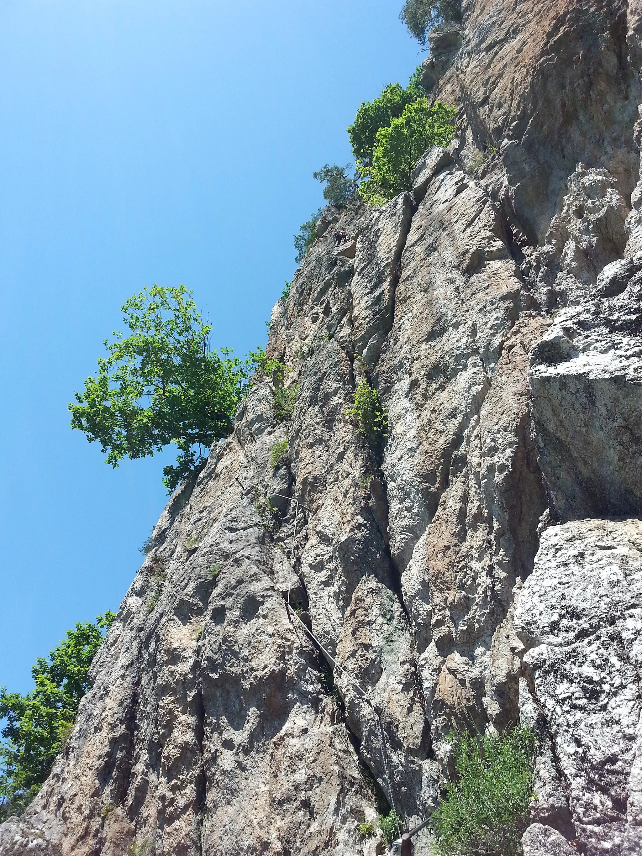 Photo showing: Klettersteig „Luft unter den Sohlen“ in der Breitwand in Döbriach, Radenthein