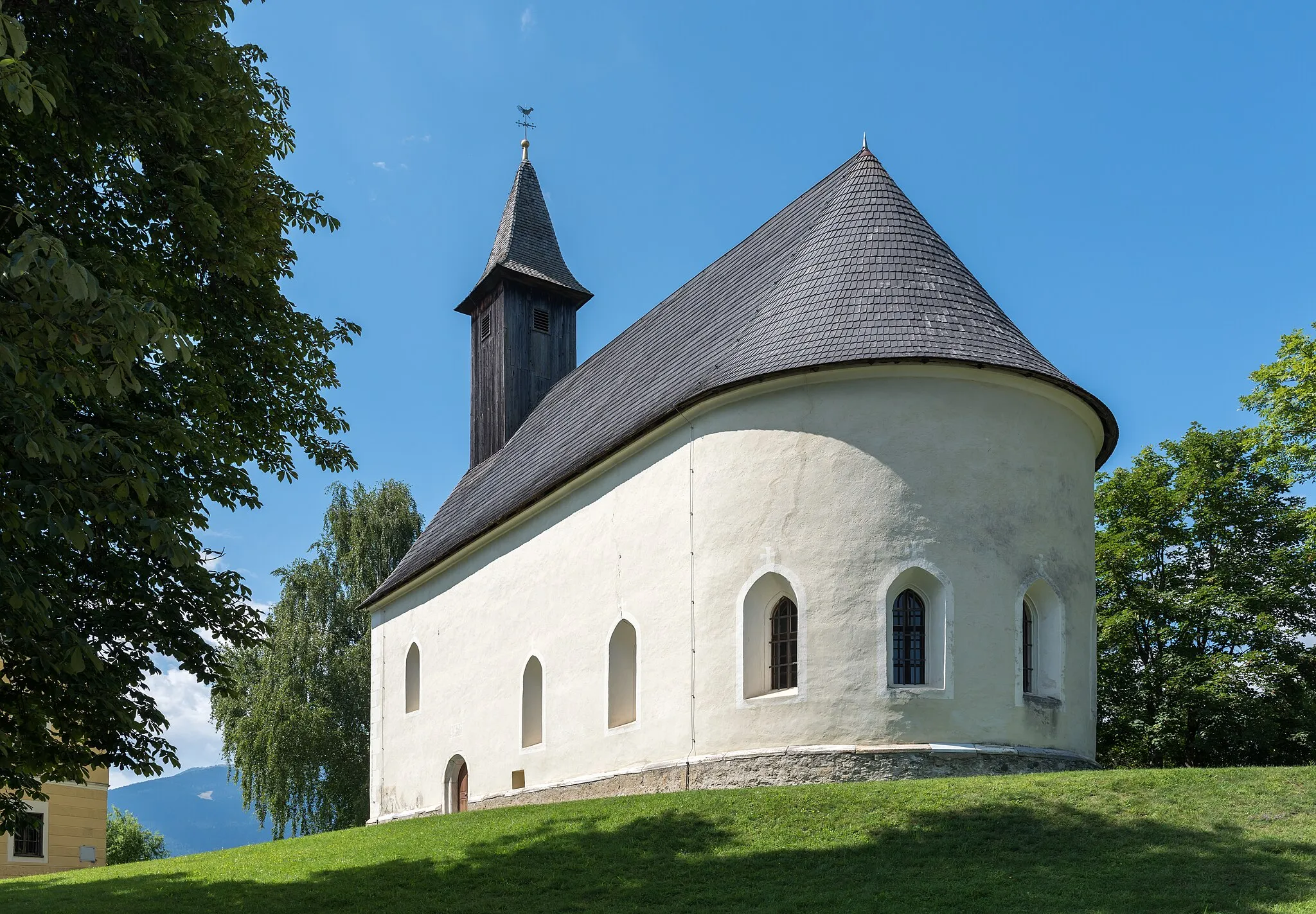 Photo showing: Subsidiary church Saint Anthony, close to Tauern #1, municipality Ossiach, district Feldkirchen, Carinthia, Austria, EU