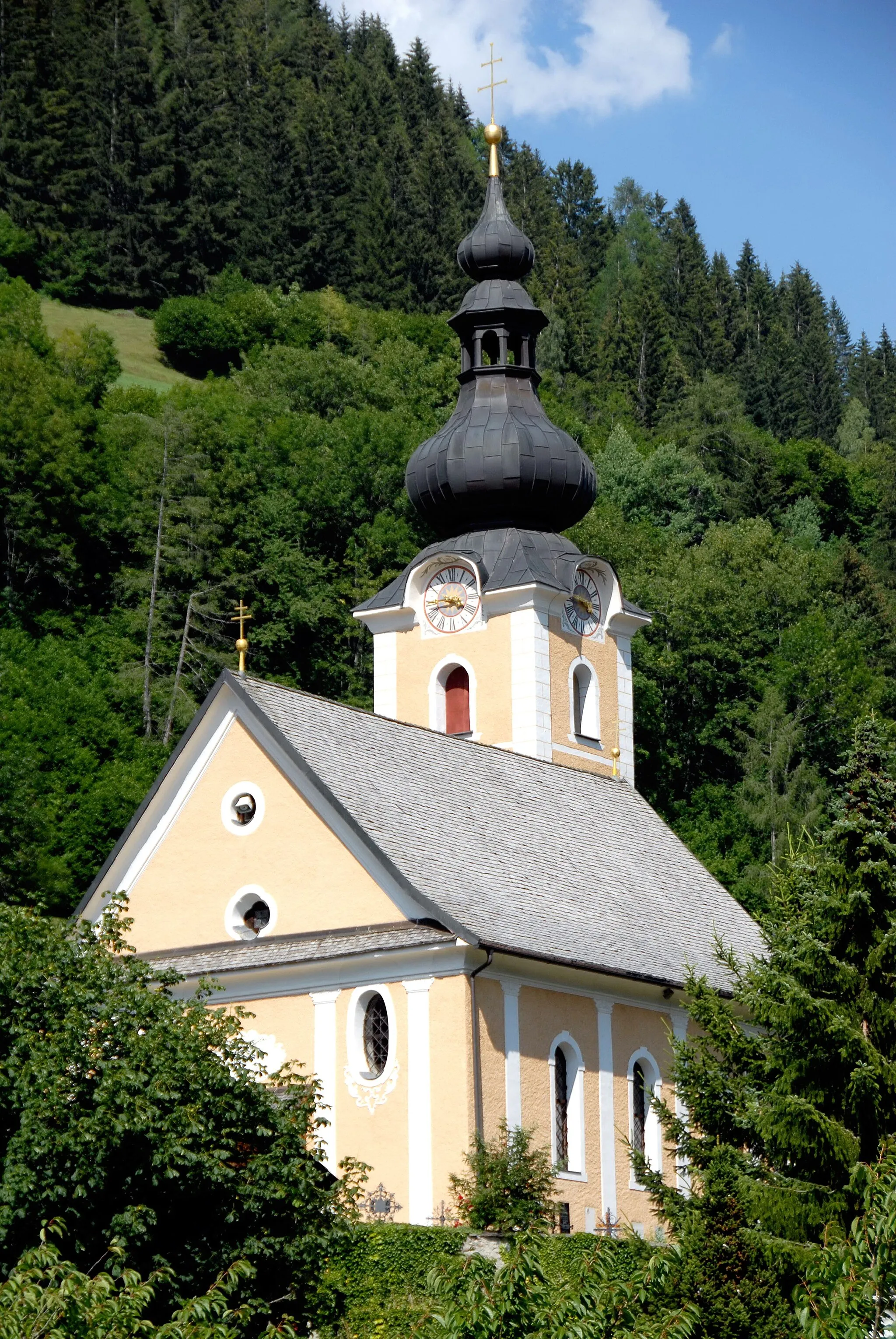 Photo showing: Parish church Saint Ulrich in Bad Kleinkirchheim, district Spittal on the Drau, Carinthia, Austria

This media shows the protected monument with the number 61416 in Austria. (Commons, de, Wikidata)