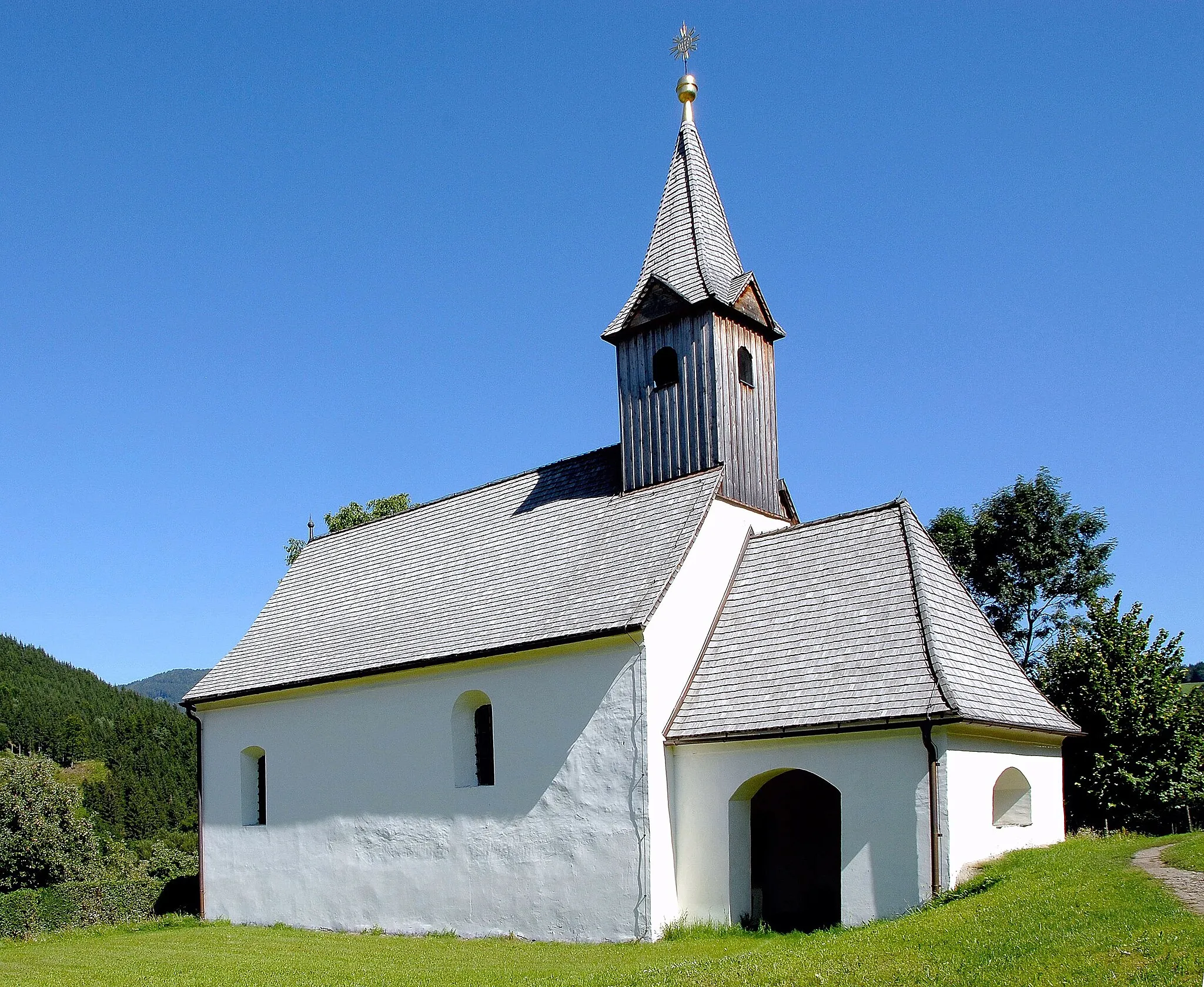 Photo showing: Subsidiary church "Fourteen Holy Helpers" at Selesen, municipality Brueckl, district Saint Veit on the Glan, Carinthia / Austria / EU