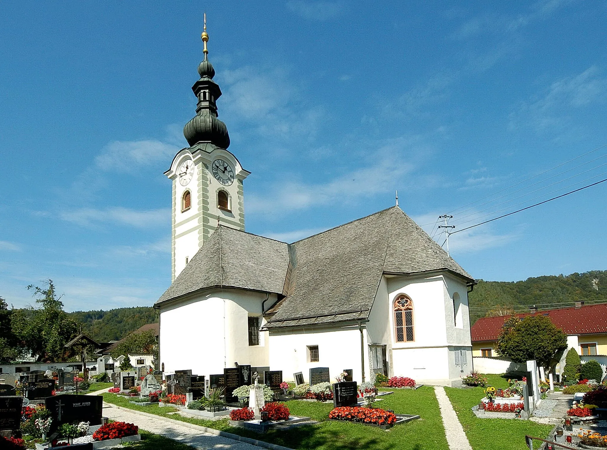 Photo showing: Parish church Saint Valentin in Glainach, municipality Ferlach, district Klagenfurt Land, Carinthia, Austria, EU