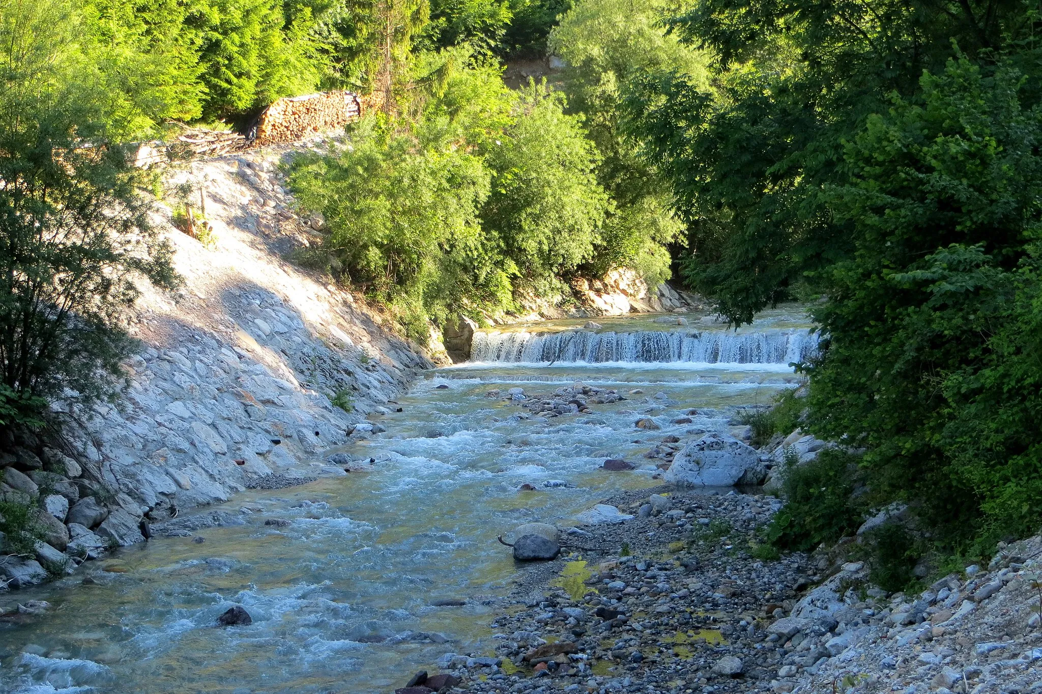 Photo showing: The Tržič Bistrica River in Slap, Municipality of Tržič, Slovenia