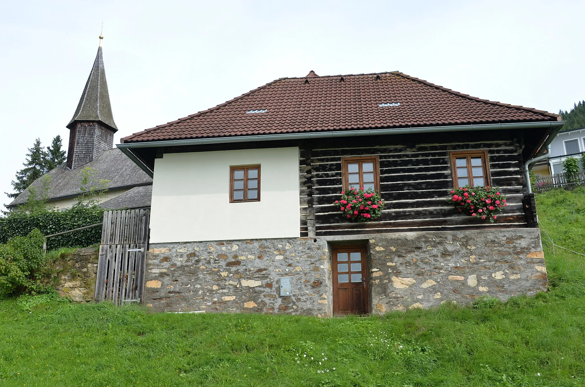 Photo showing: Chaplain house at Preims #49, municipality Wolfsberg, district Wolfsberg, Carinthia, Austria, EU