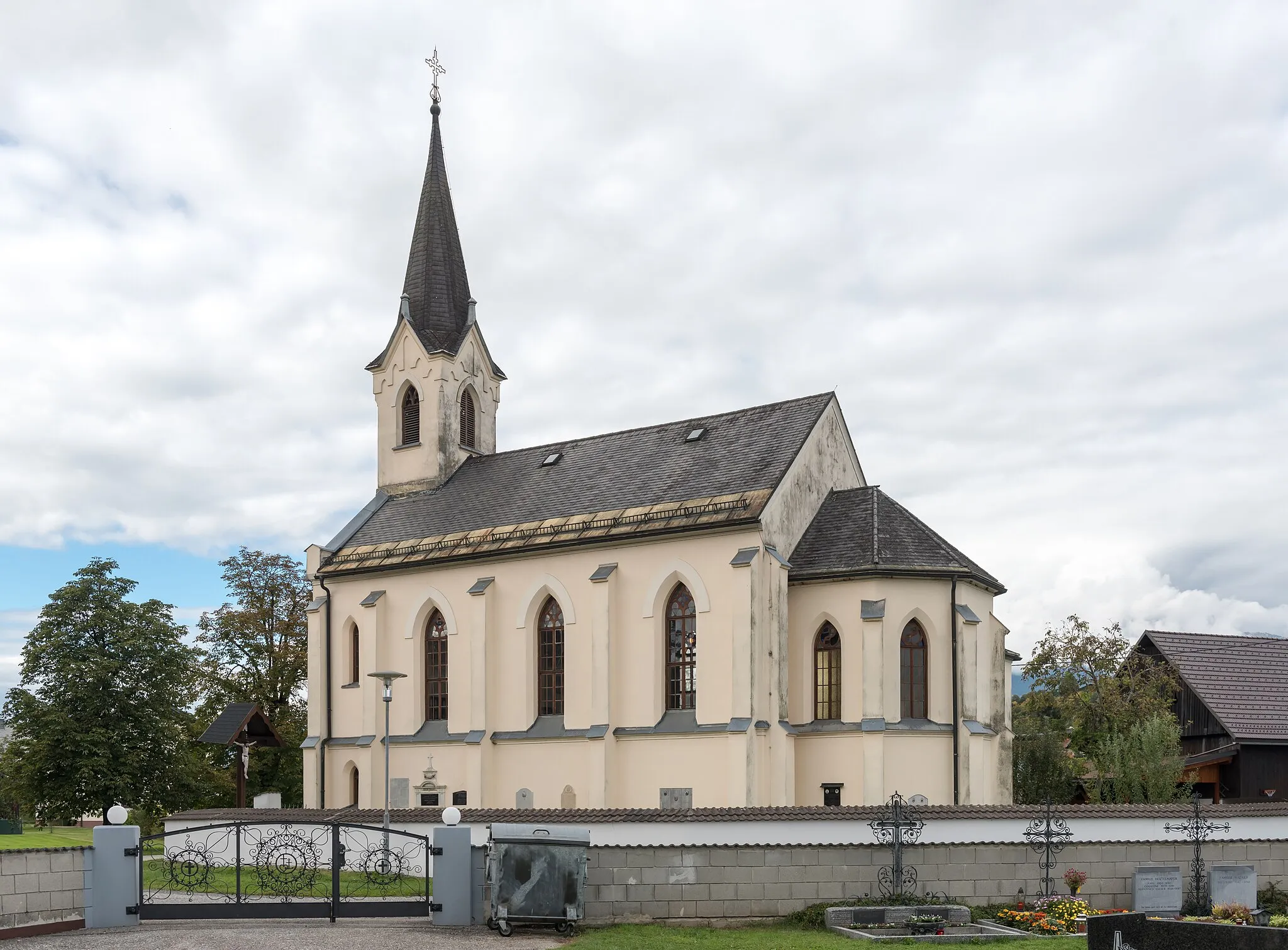 Photo showing: Subsidiary church Saint Stephen in Foederlach, municipality Wernberg, district Villach Land, Carinthia, Austria, EU