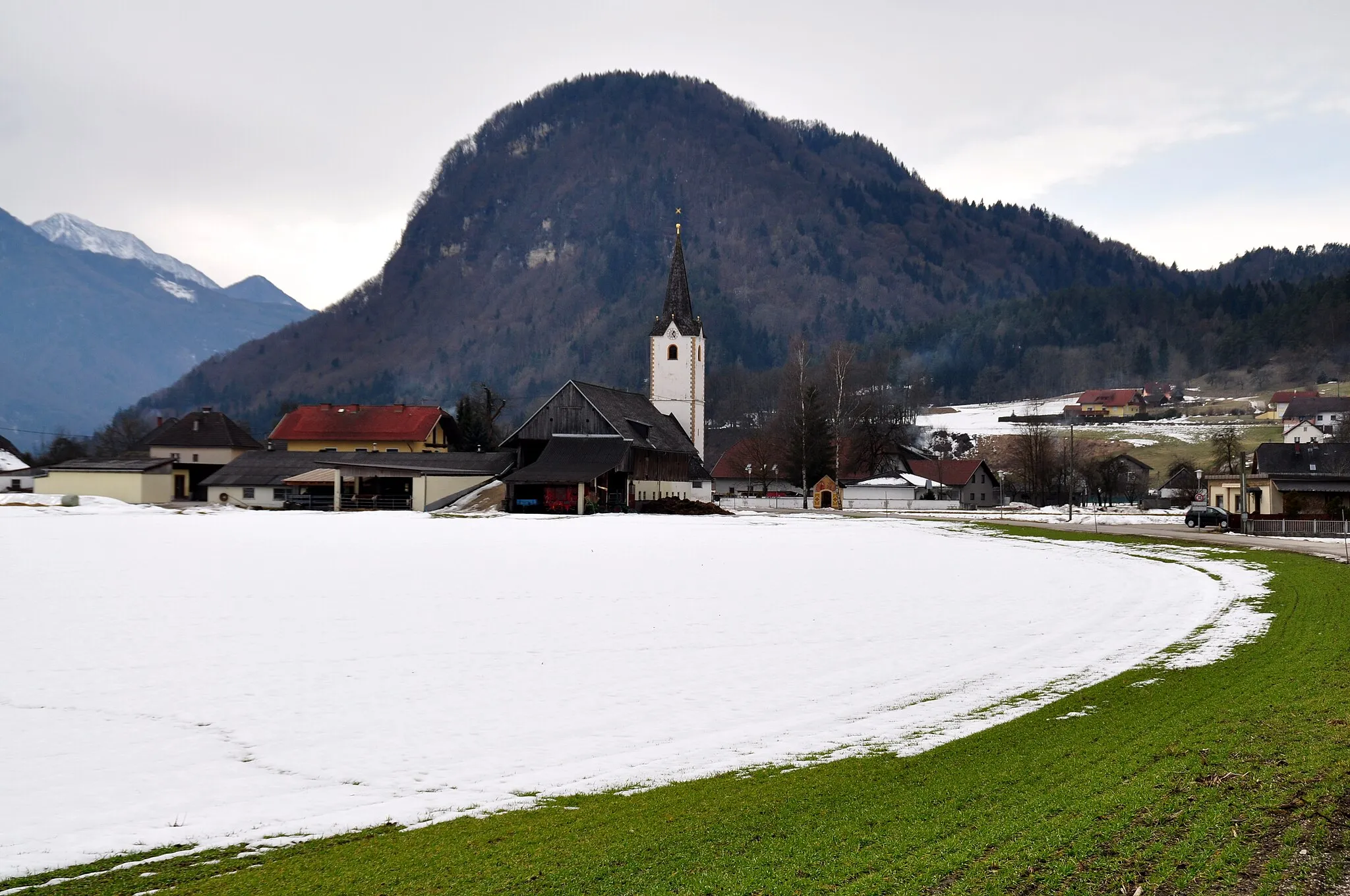 Photo showing: Parish church Saint Magdalena at Rottenstein, market town Ebenthal in Kärnten, district Klagenfurt Land, Carinthia, Austria, EU