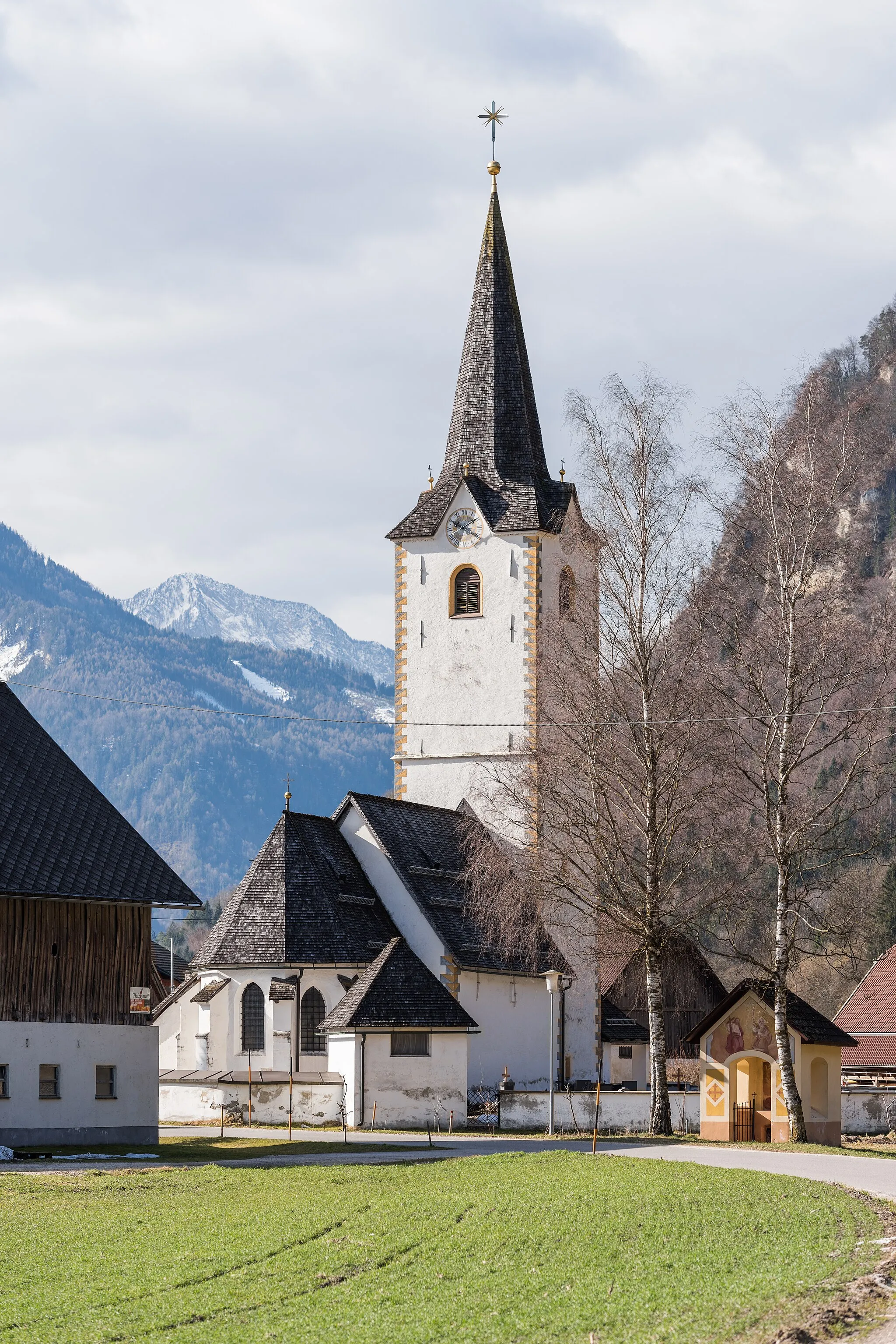 Photo showing: Parish church Saint Magdalena at Rottenstein, market town Ebenthal in Kärnten, district Klagenfurt Land, Carinthia, Austria, EU