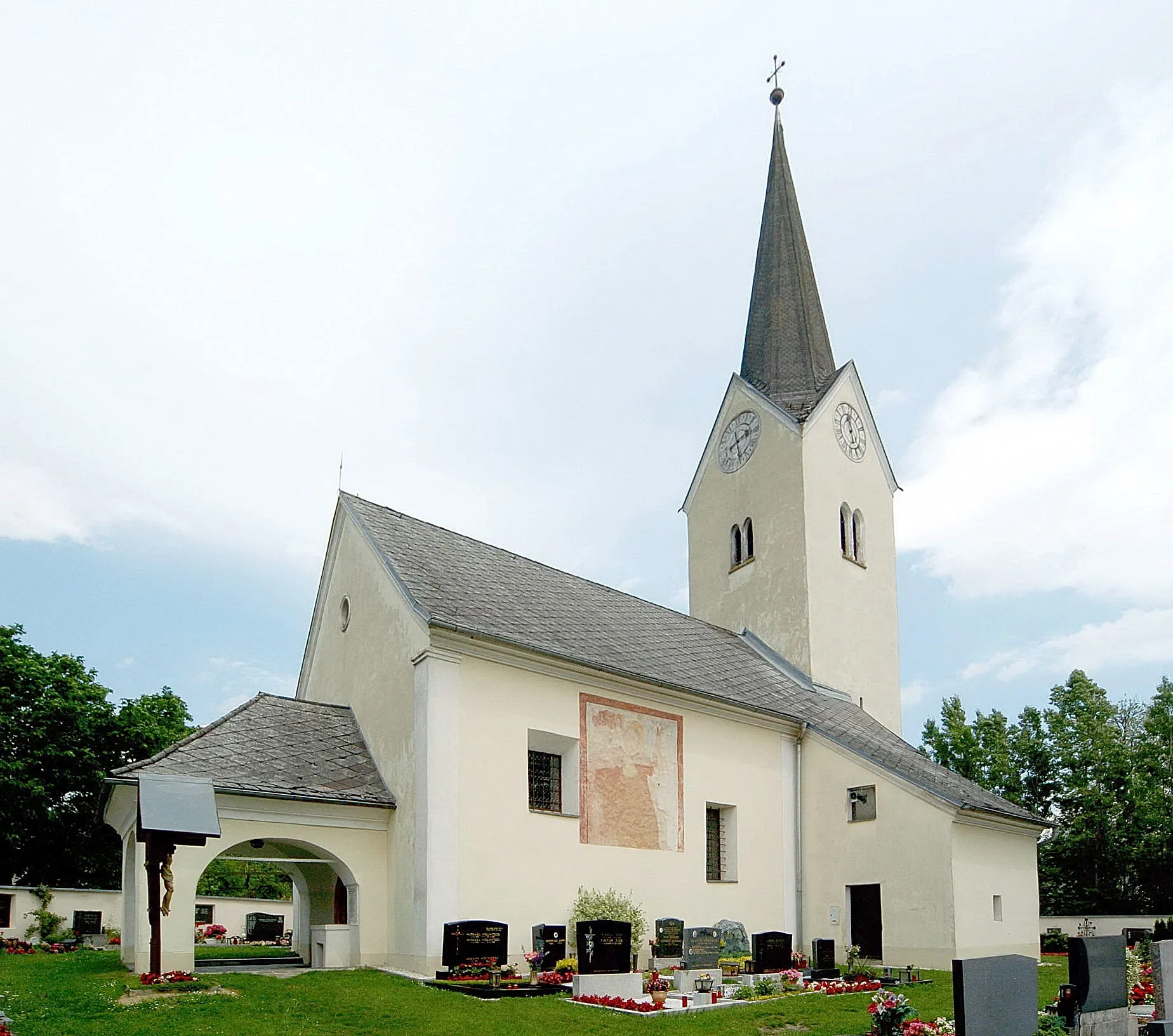 Photo showing: Subsidiary church Saint Martin in Leibsdorf, municipality Poggersdorf, district Klagenfurt Land, Carinthia, Austria, EU